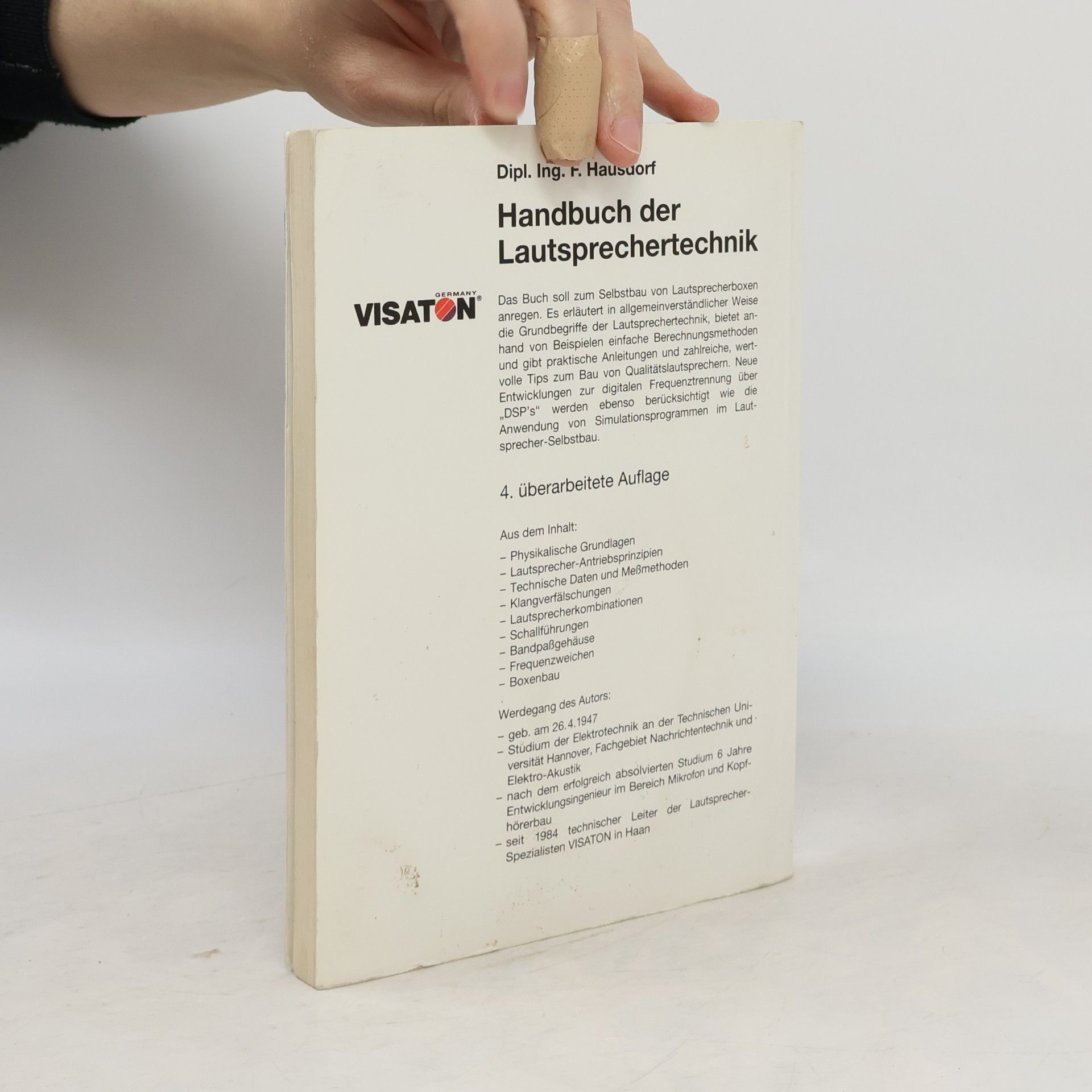 F. Hausdorf Handbuch der Lautsprechertechnik