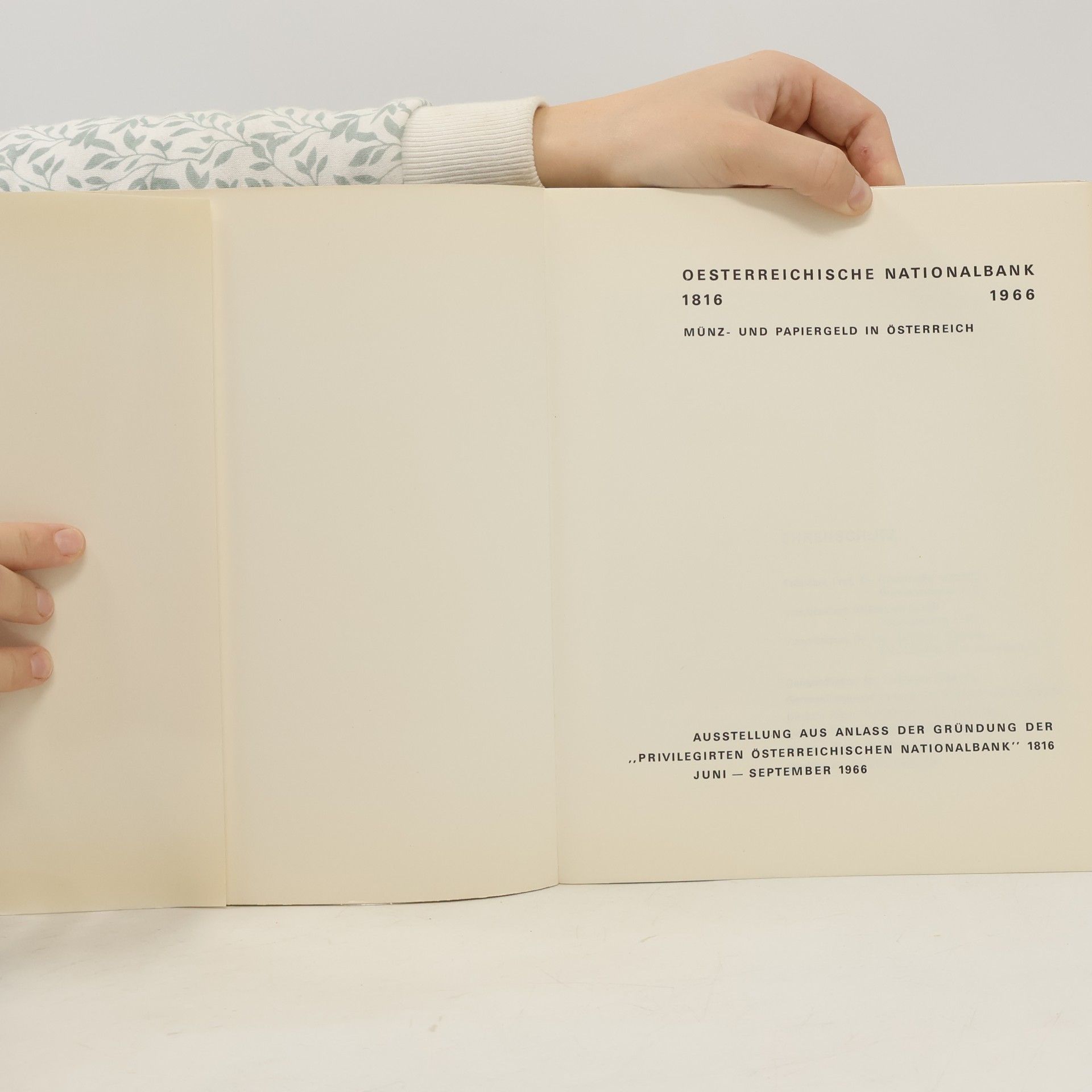 Various authors Oesterreichische Nationalbank 1816-1966 : Münz- und Papiergeld in Österreich