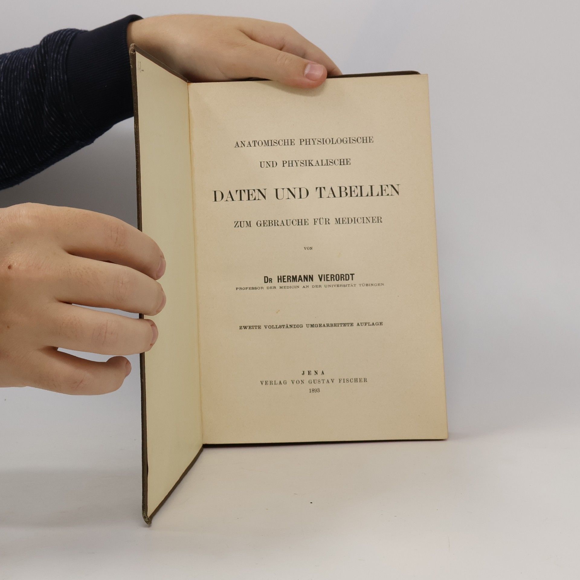 H. Vierordt DATEN UND TABELLEN für MEDICINER