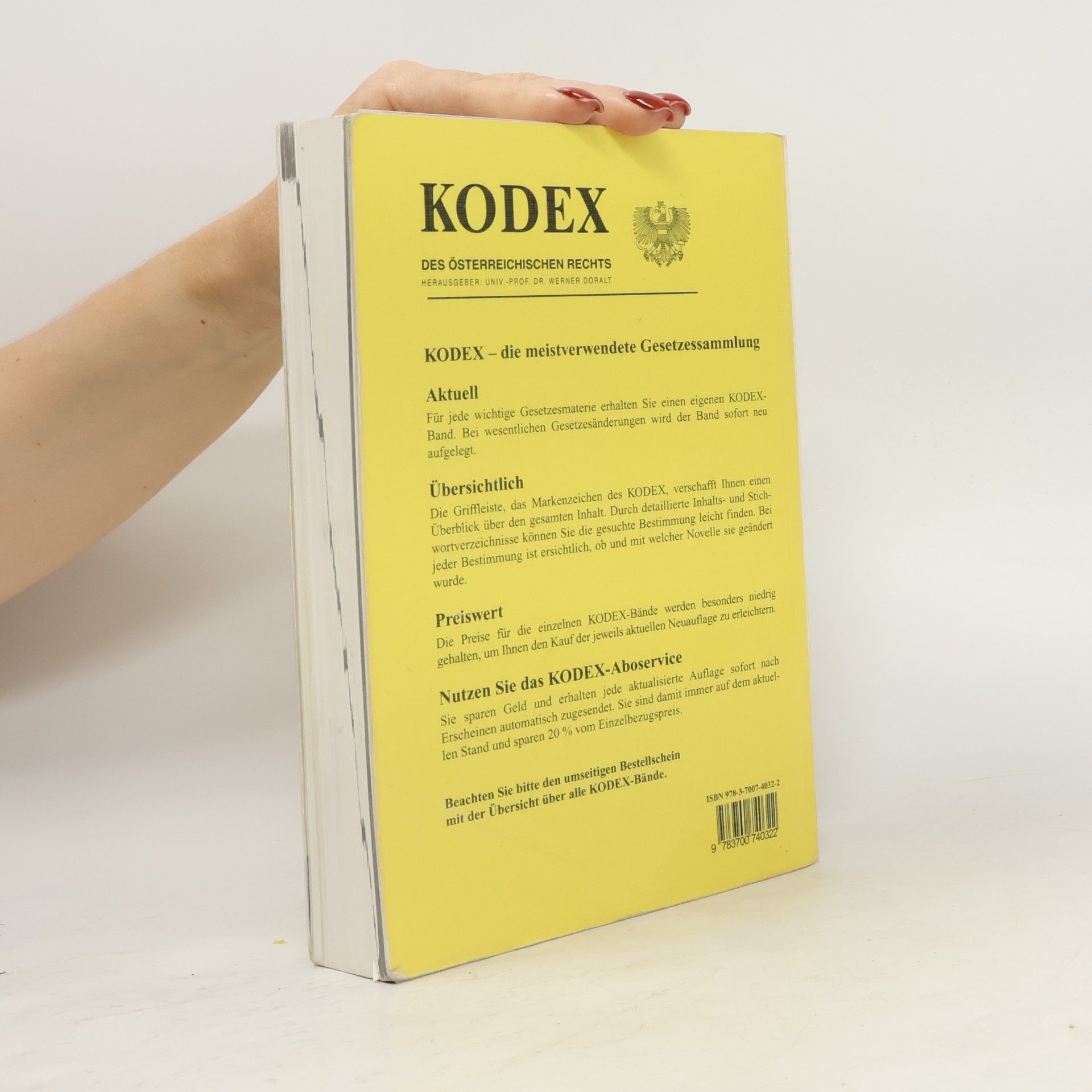 Werner Doralt Kodex des österreichischen Rechts: Bürgerliches Recht