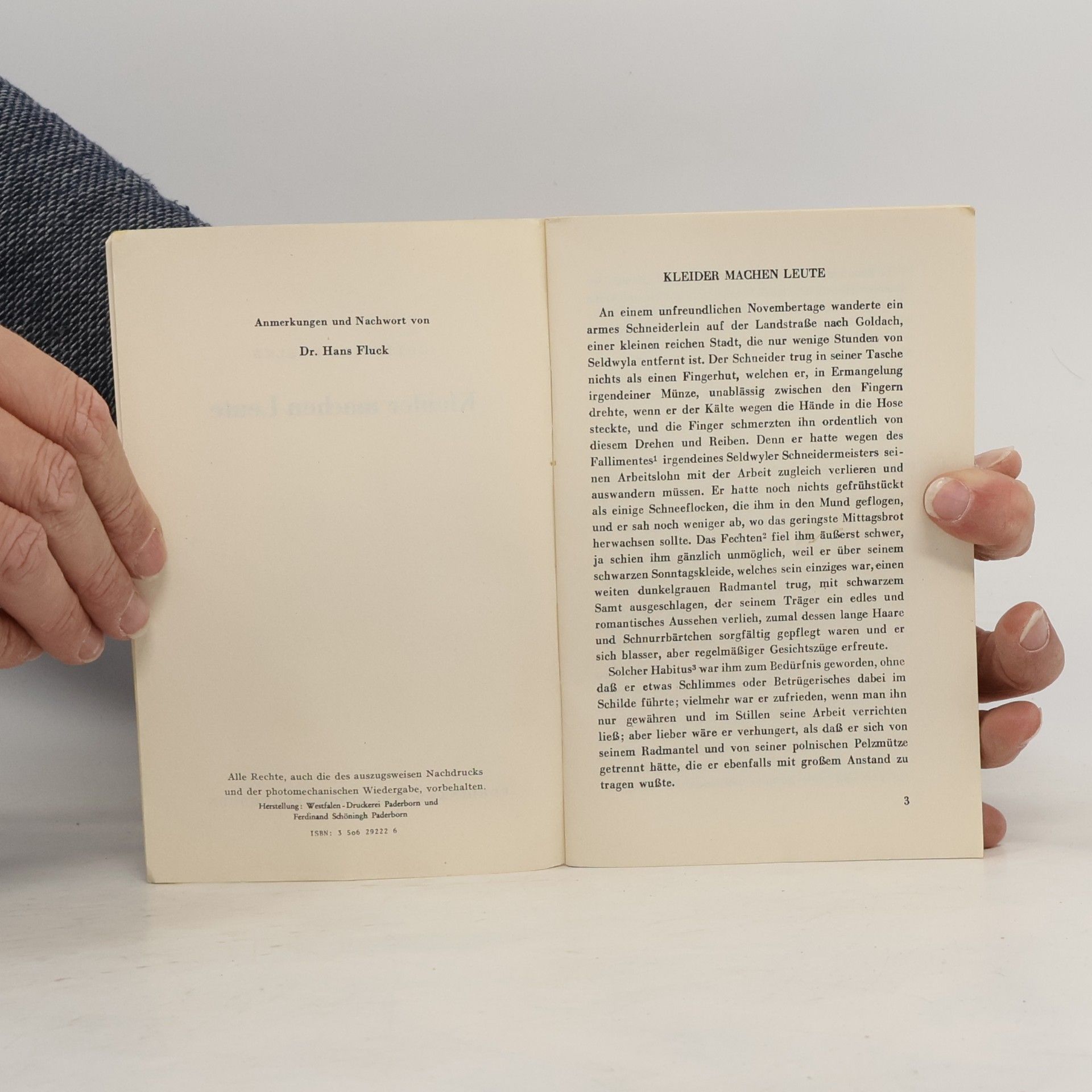 Gottfried Keller Schöninghs Deutsche Textausgaben: Kleider machen Leute