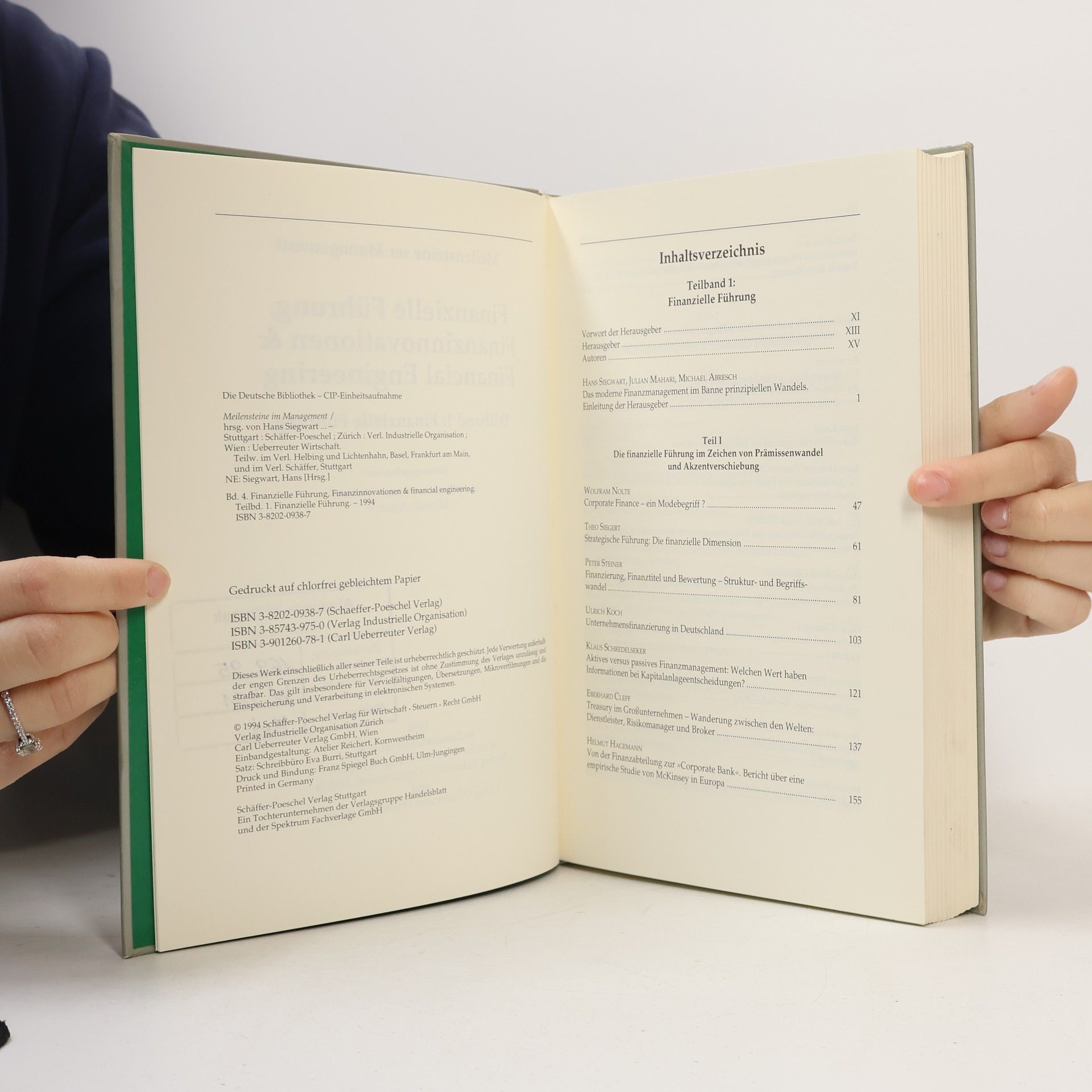 Hans Siegwart Finanzielle Führung, Finanzinnovationen & Financial Engineering