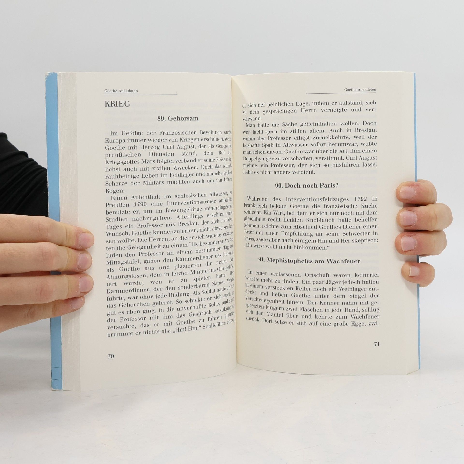 Volker Ebersbach Anekdoten über Goethe und Schiller