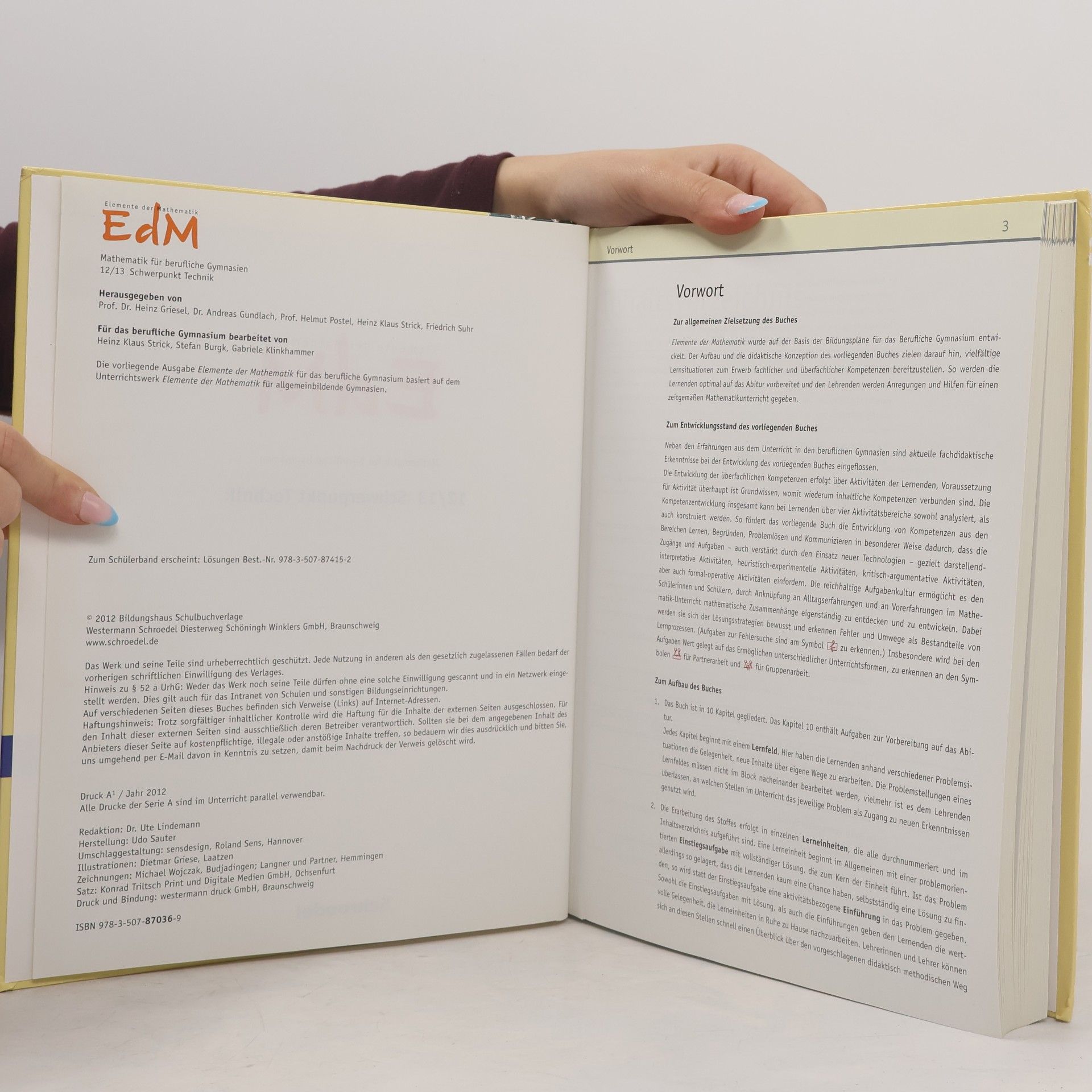 Schwerpunkt Technik - 12 | 13: Elemente der Mathematik EdM