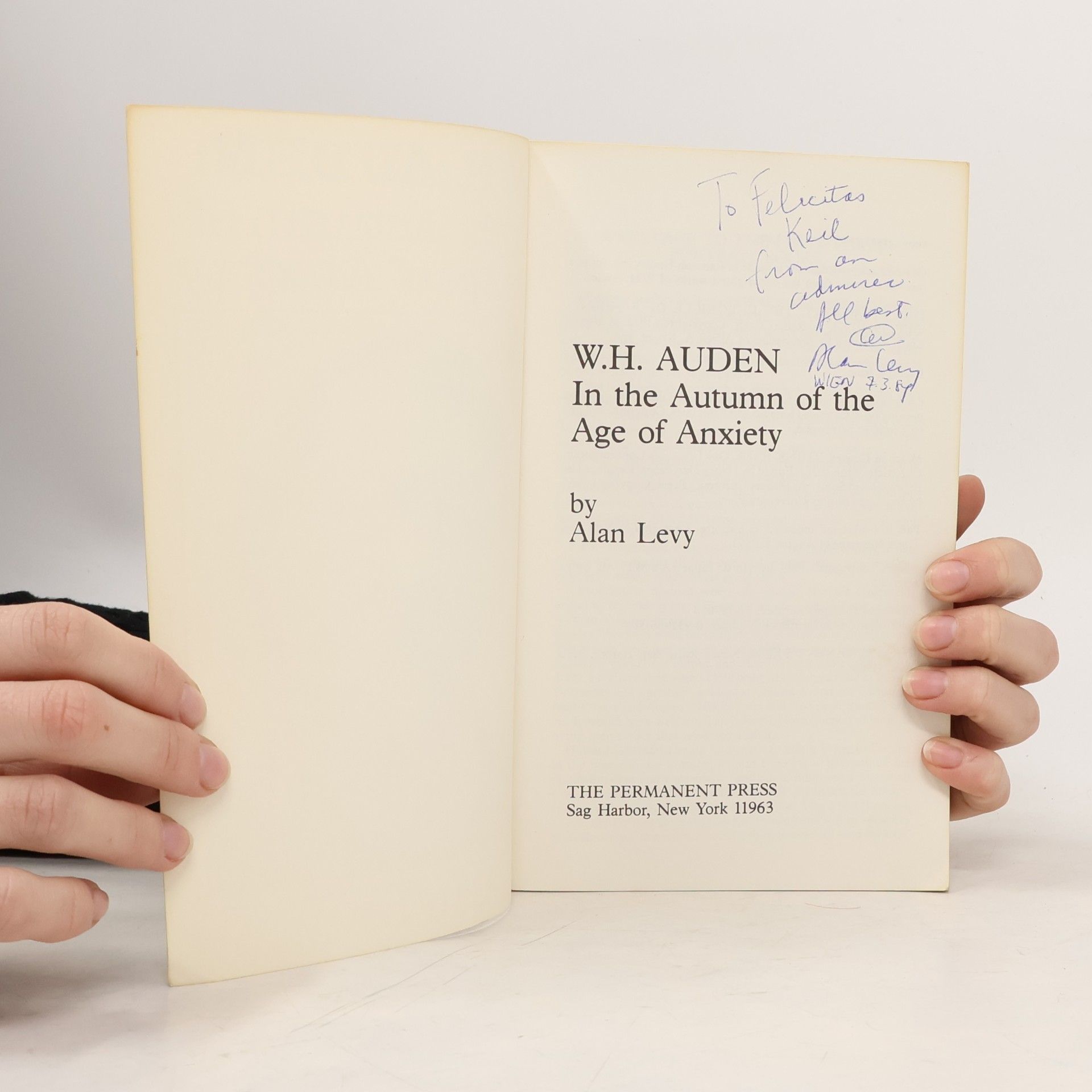 Alan Levy W.H. Auden