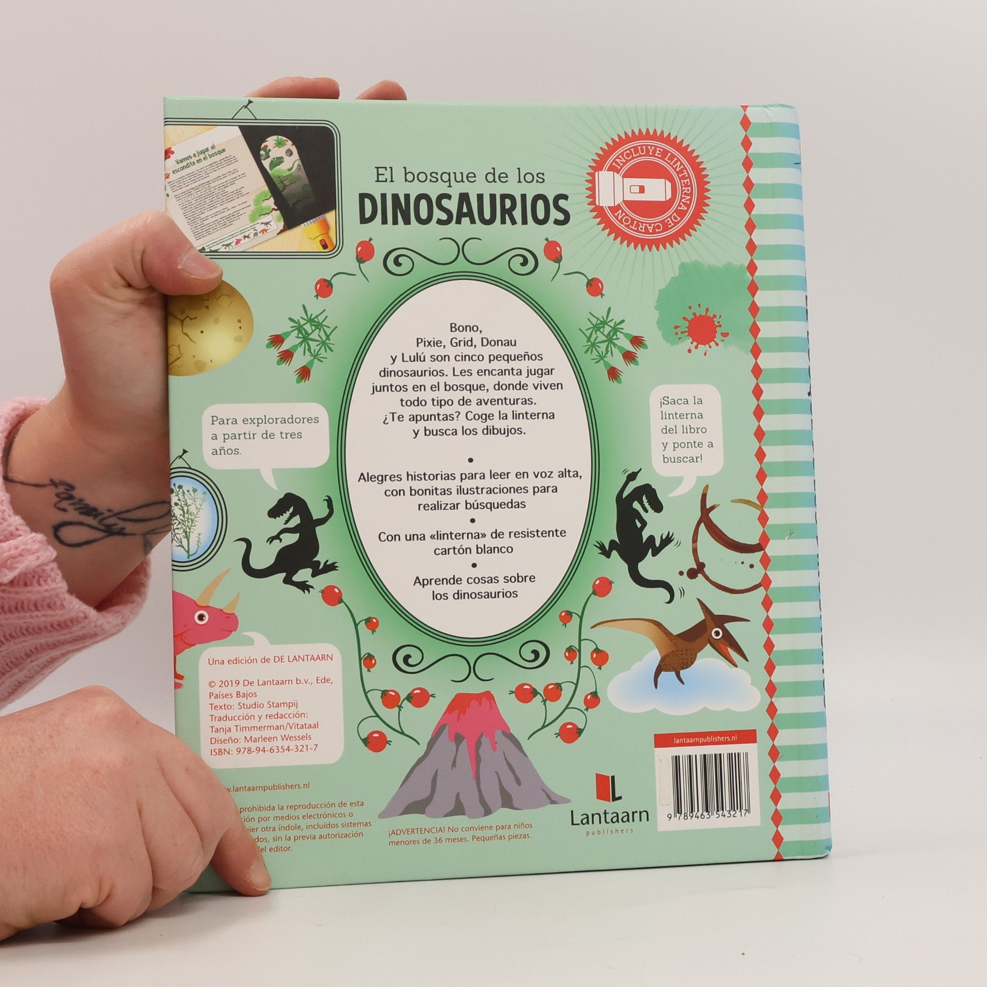 El bosque de los dinosaurios: Incluye linterna de cartón
