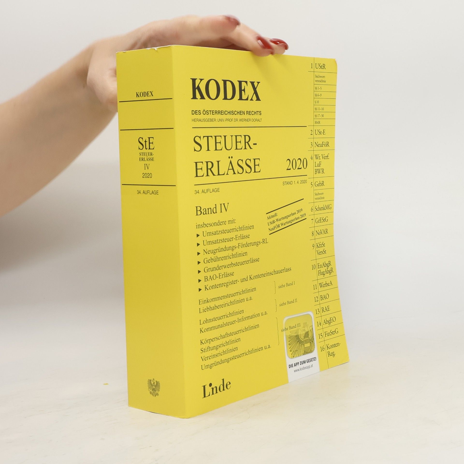 Andrei Bodis Kodex des Österreichischen Rechts - 4: Steuer-Erlässe 2020