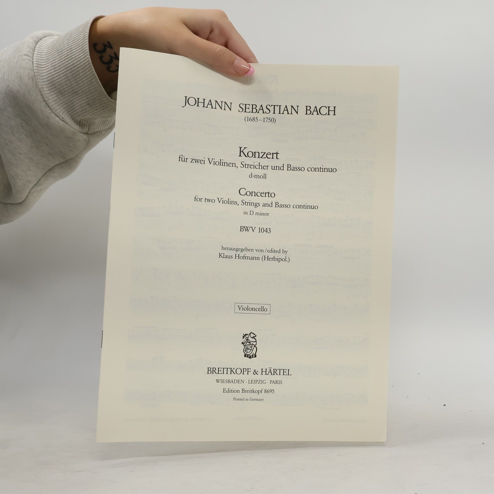 Johann Sebastian Bach Konzert für zwei Violinen, Streicher und Basso continuo d-moll / Concerto for two Violins, Strings and Basso continuo in D minor