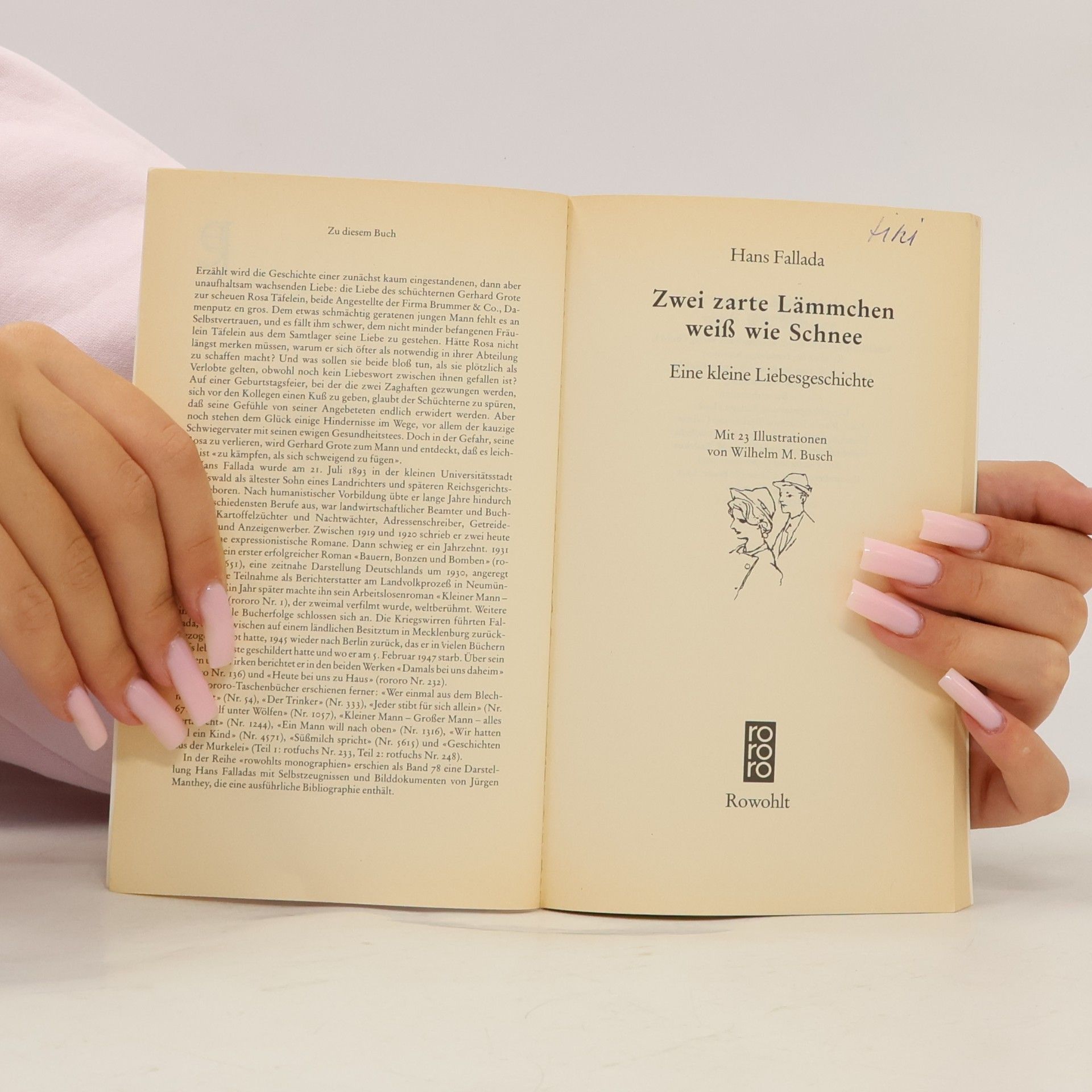 Hans Fallada Zwei zarte Lämmchen weiss wie Schnee