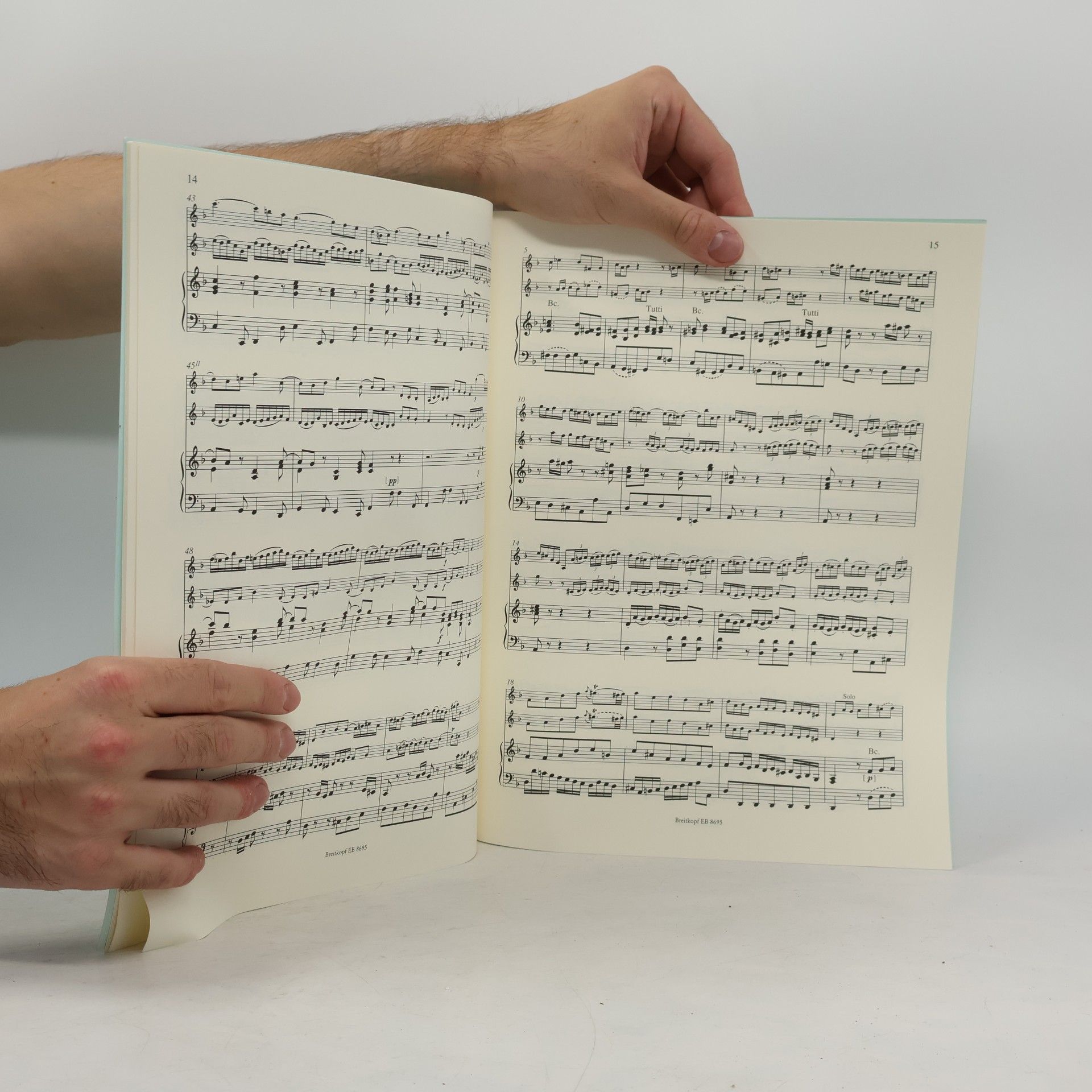 Johann Sebastian Bach EDITION BREITKOPF: Violinkonzert d-Moll BWV 1043 Breitkopf Urtext - Ausgabe für 2 Violinen und Klavier (Cello ad lib.) (EB 8695)