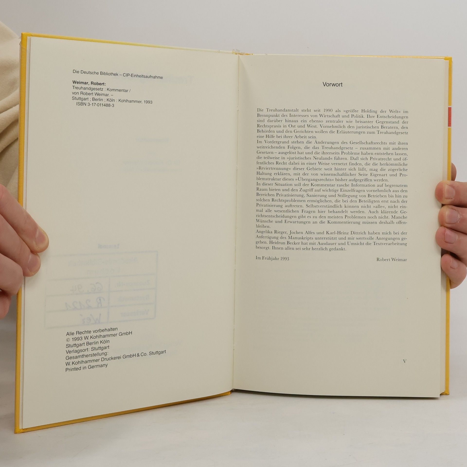 Robert Weimar Treuhandgesetz