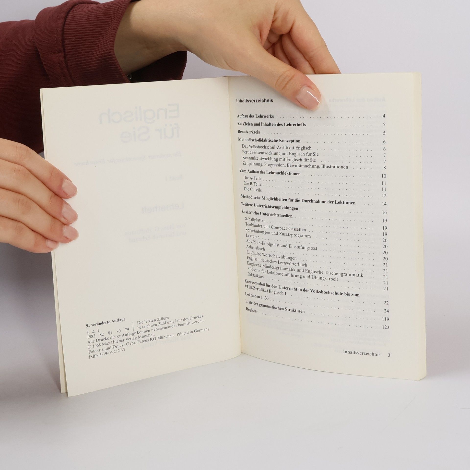 Marion Hoffmann-Weiß Englisch für Sie 1. Lehrerheft