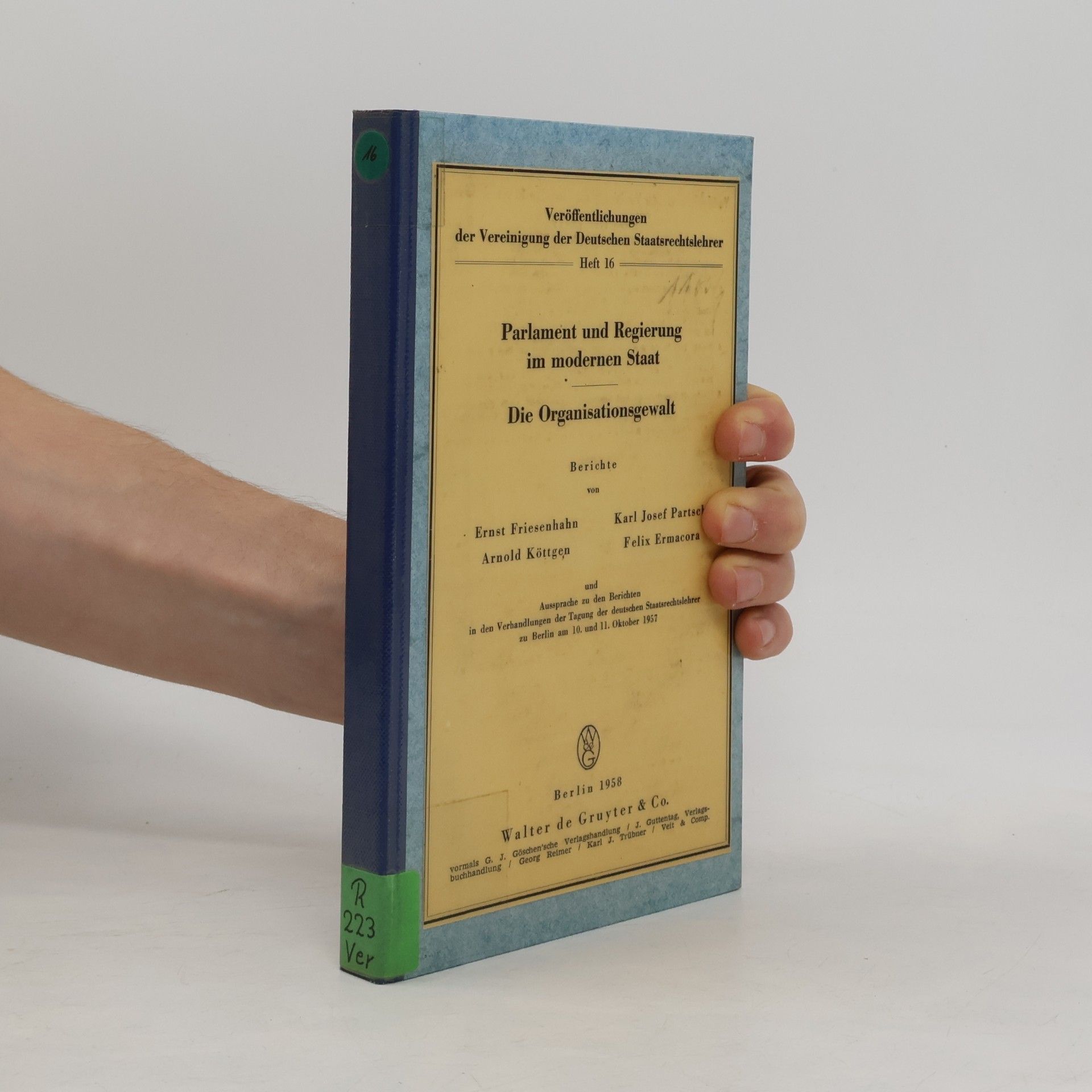 Parlament und Regierung im modernen Staat / Die Organisationsgewalt