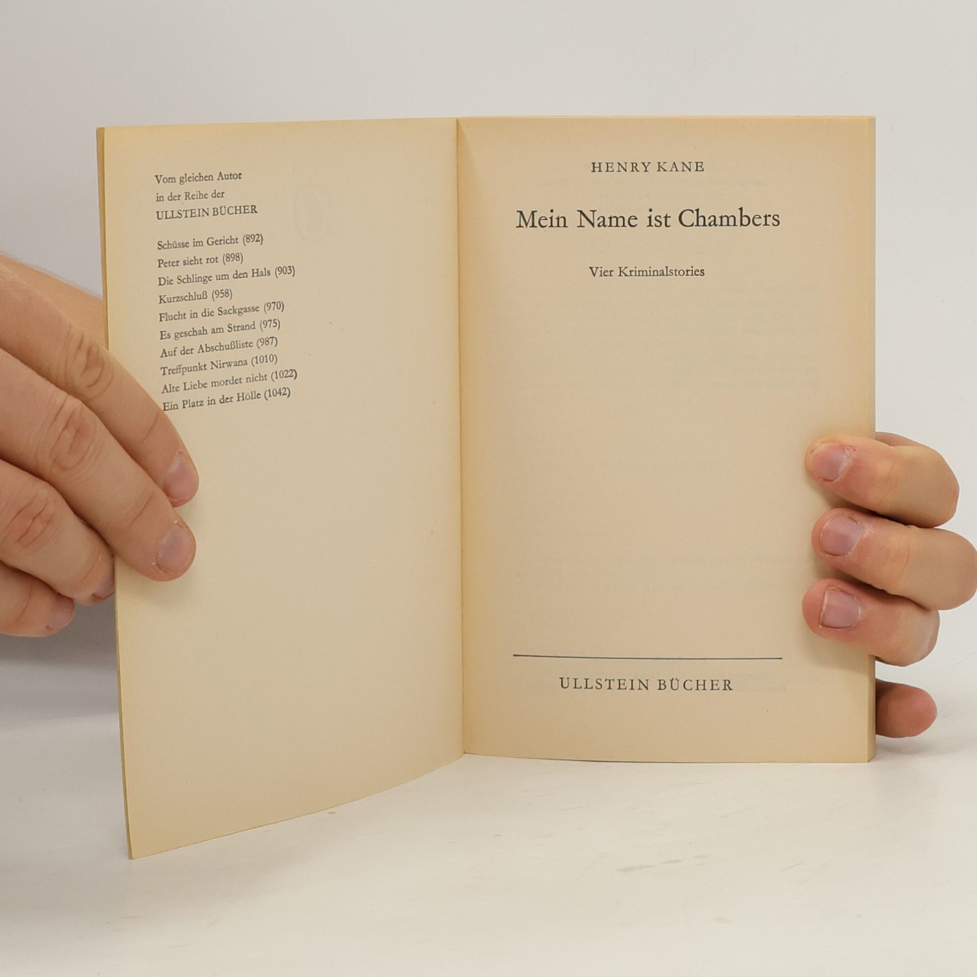 Henry Kane Mein Name ist Chambers