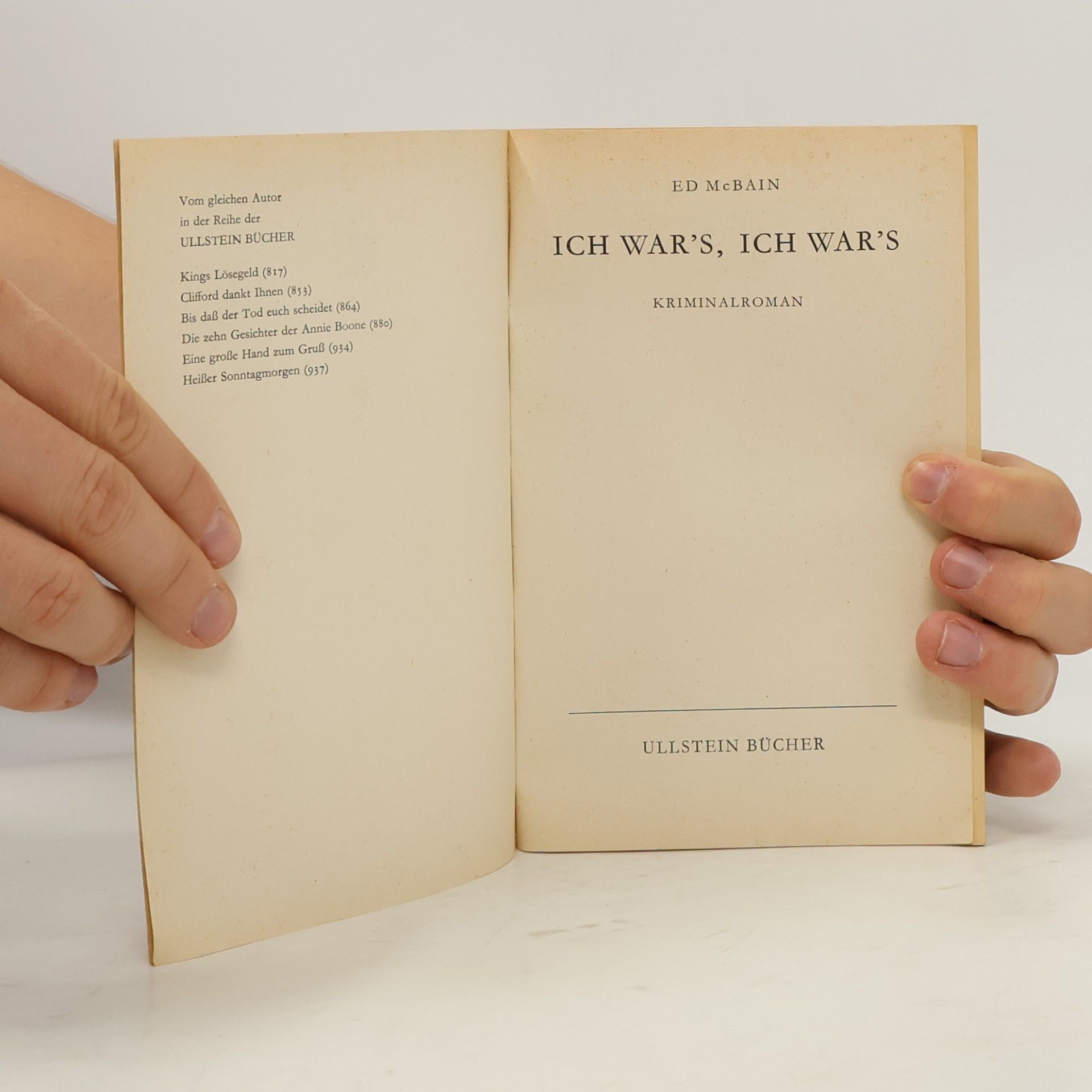 Ed McBain Ich war's, ich war's