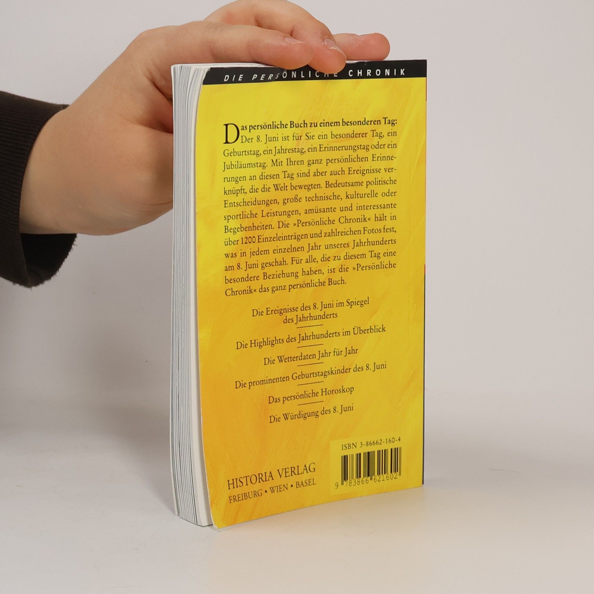 Die Persönliche Chronik - 8. Juni: Das Buch vom 08. Juni