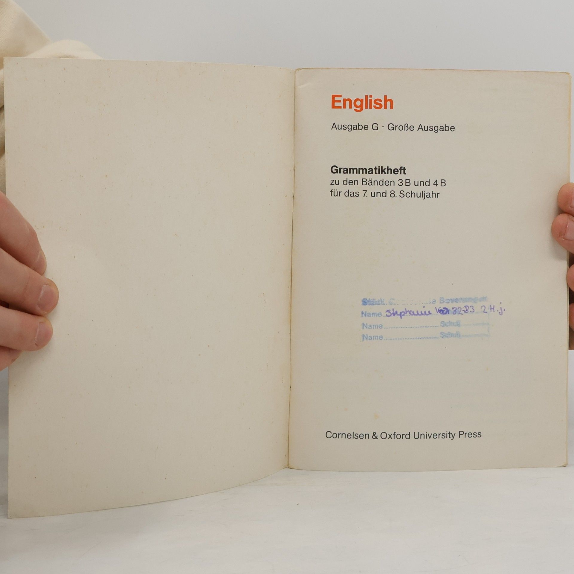 Erich Fleischhack English G 3 B/4 B