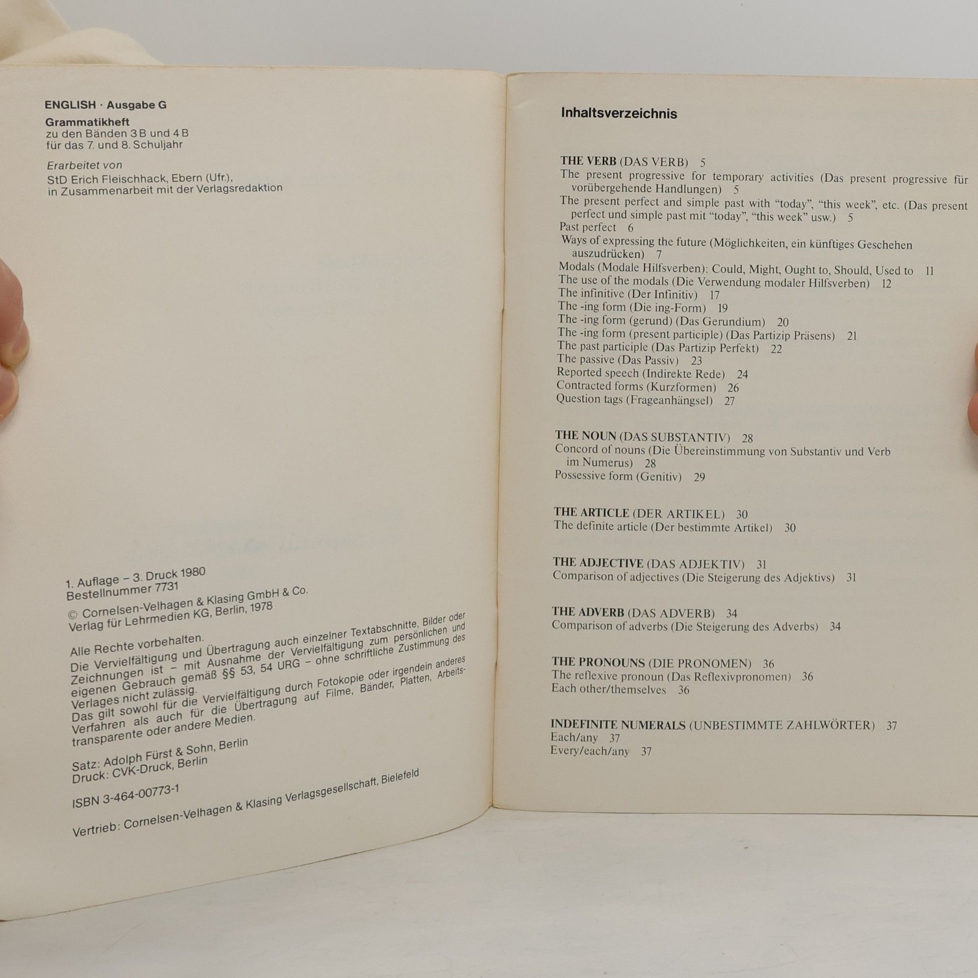 Erich Fleischhack English G 3 B/4 B