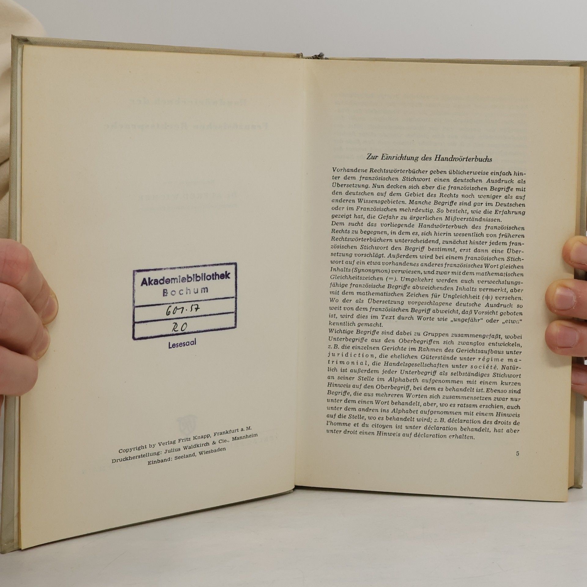 Dr. Wicher Handwörterbuch der französischen Rechtssprache