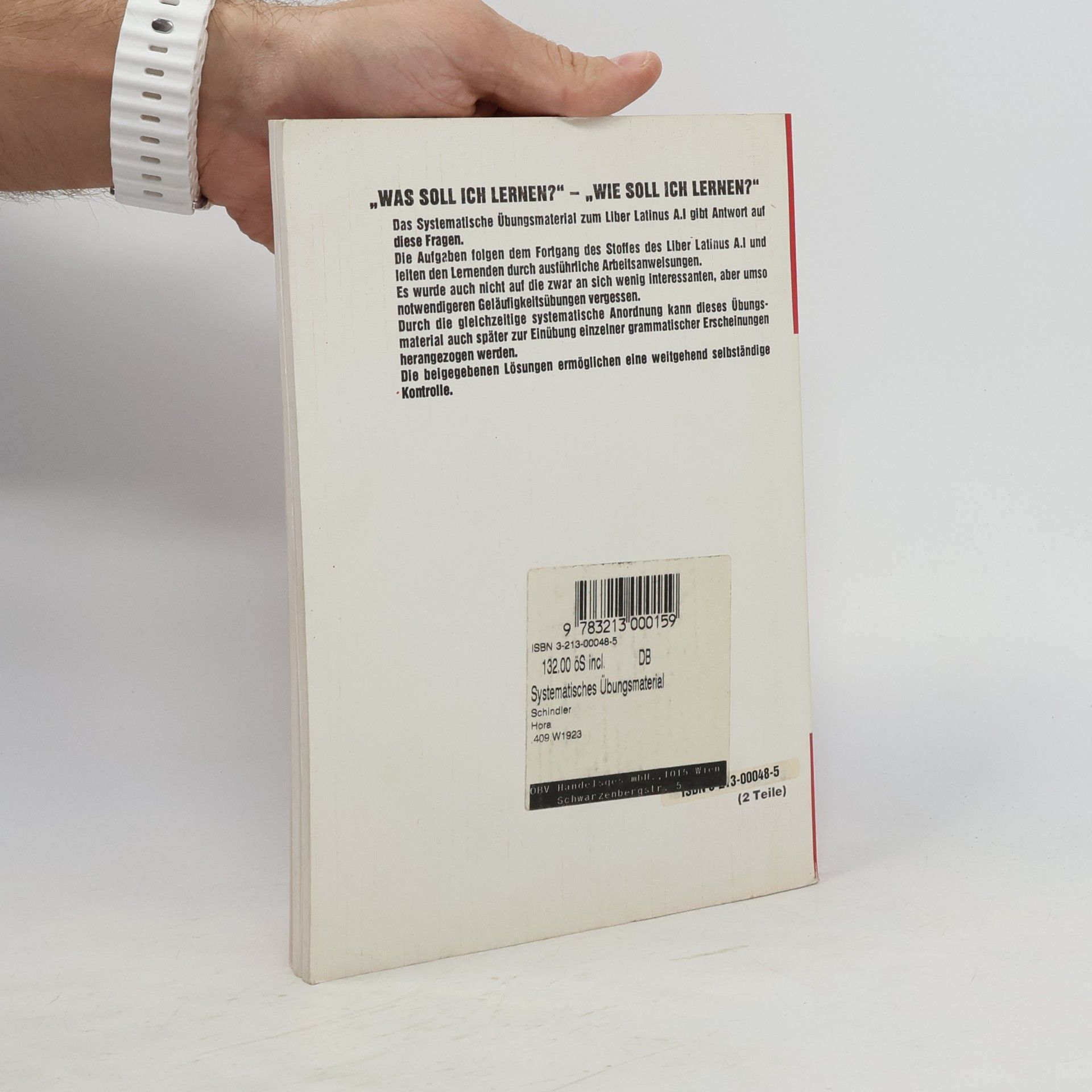 Friedel Schindler Systematisches Übungsmaterial zum Liber Latinus A.I