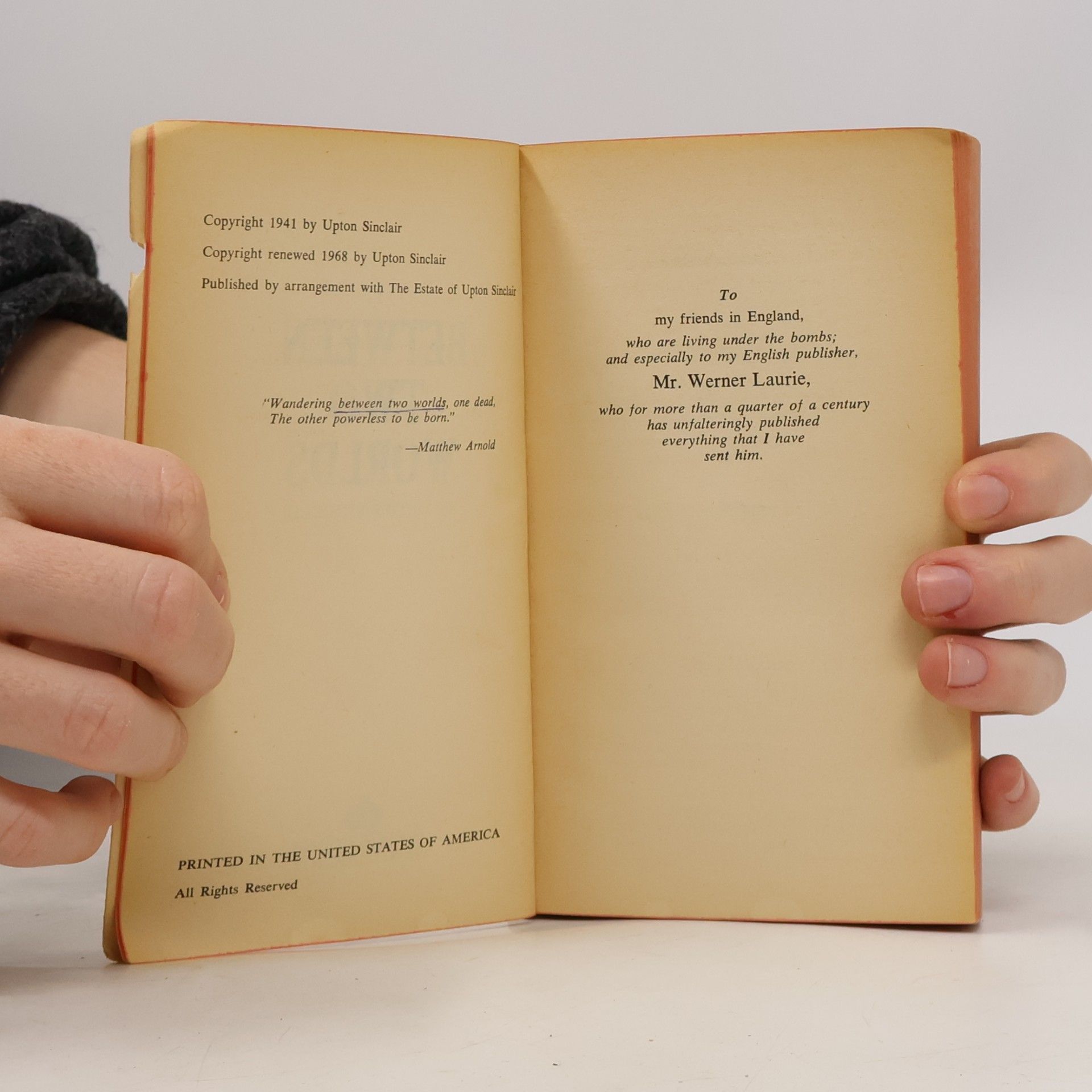 Upton Sinclair Between Two Worlds