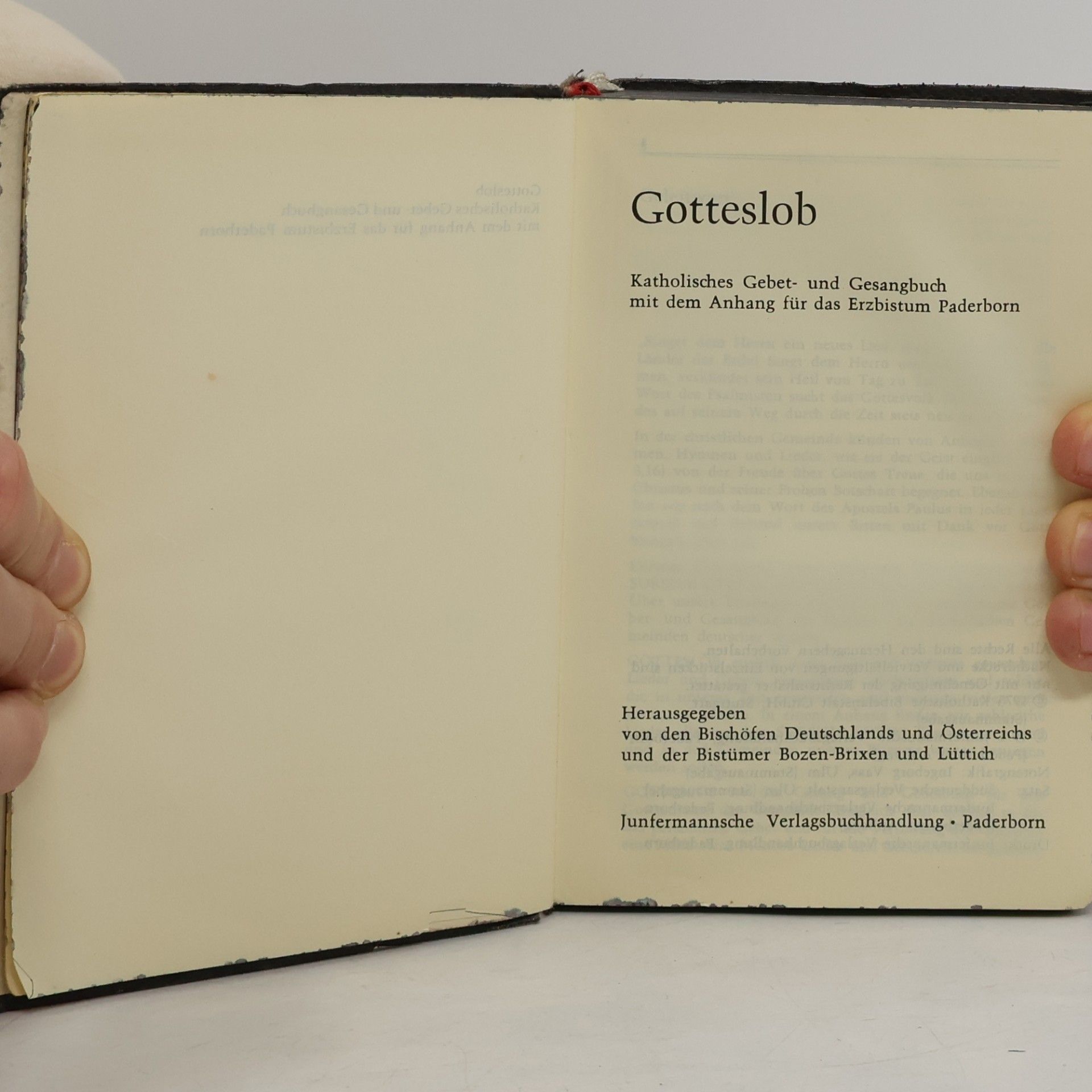 Various authors Gotteslob - Katholisches Gebet- und Gesangbuch mit dem Anhang für das Erzbistum Paderborn
