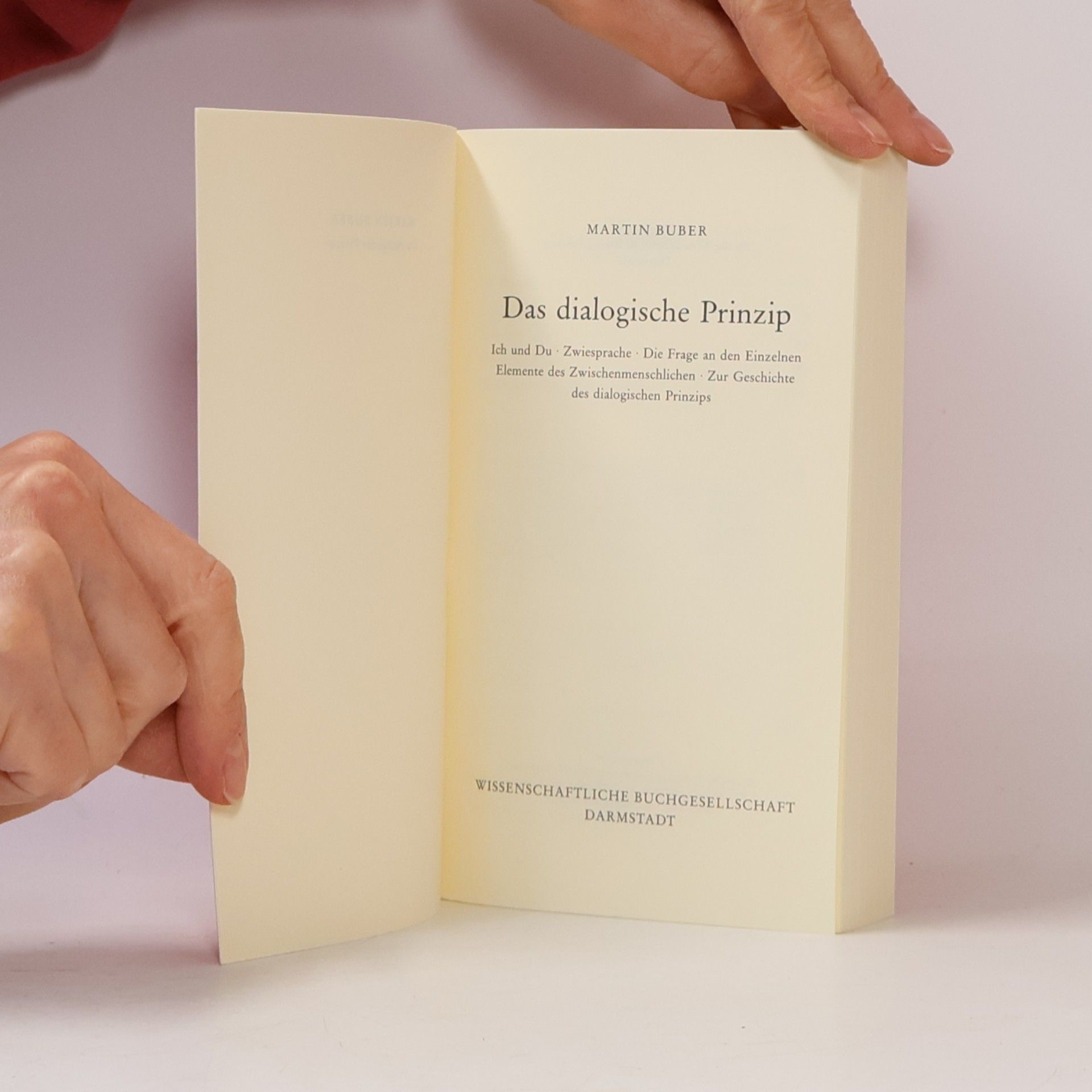 Martin Buber Das dialogische Prinzip
