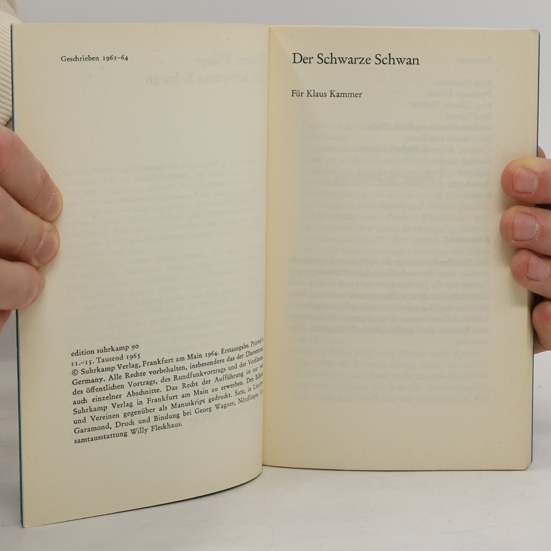 Martin Walser Der Schwarze Schwan
