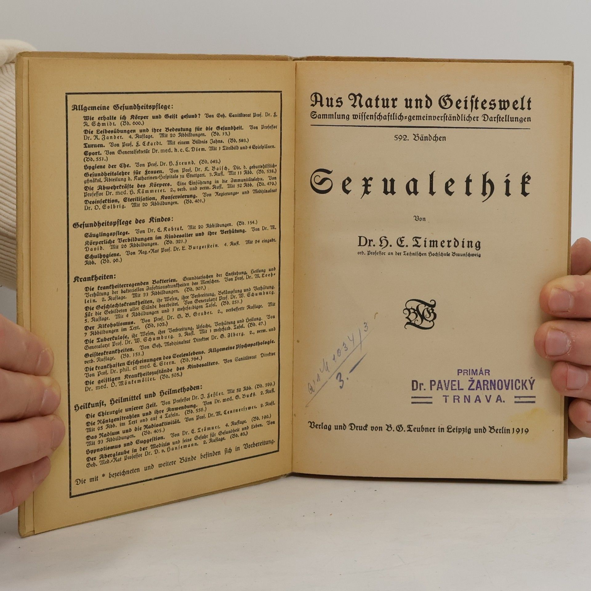 H. E. Timerding Sexualethik