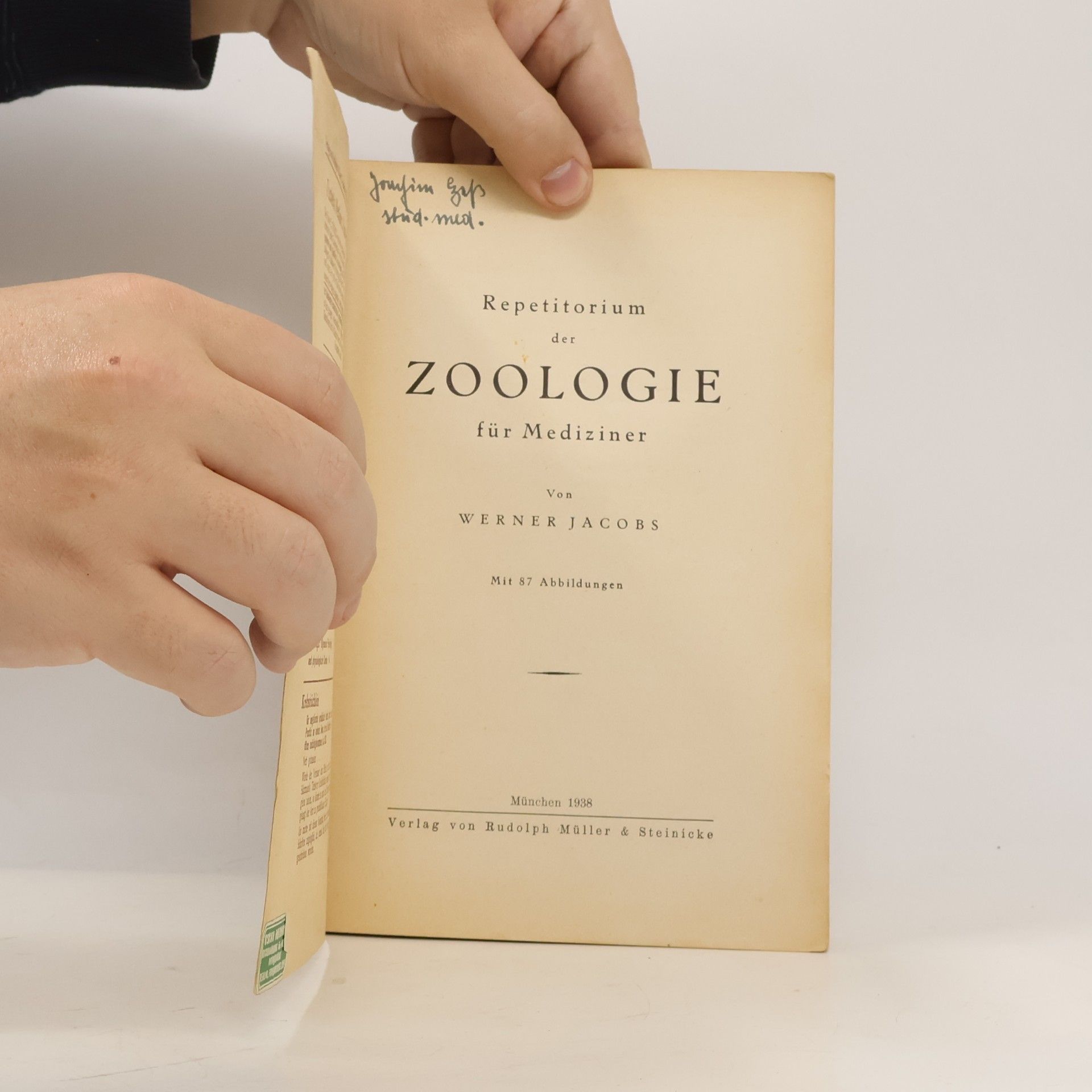 W. Tackmann Repetitorium der Zoologie