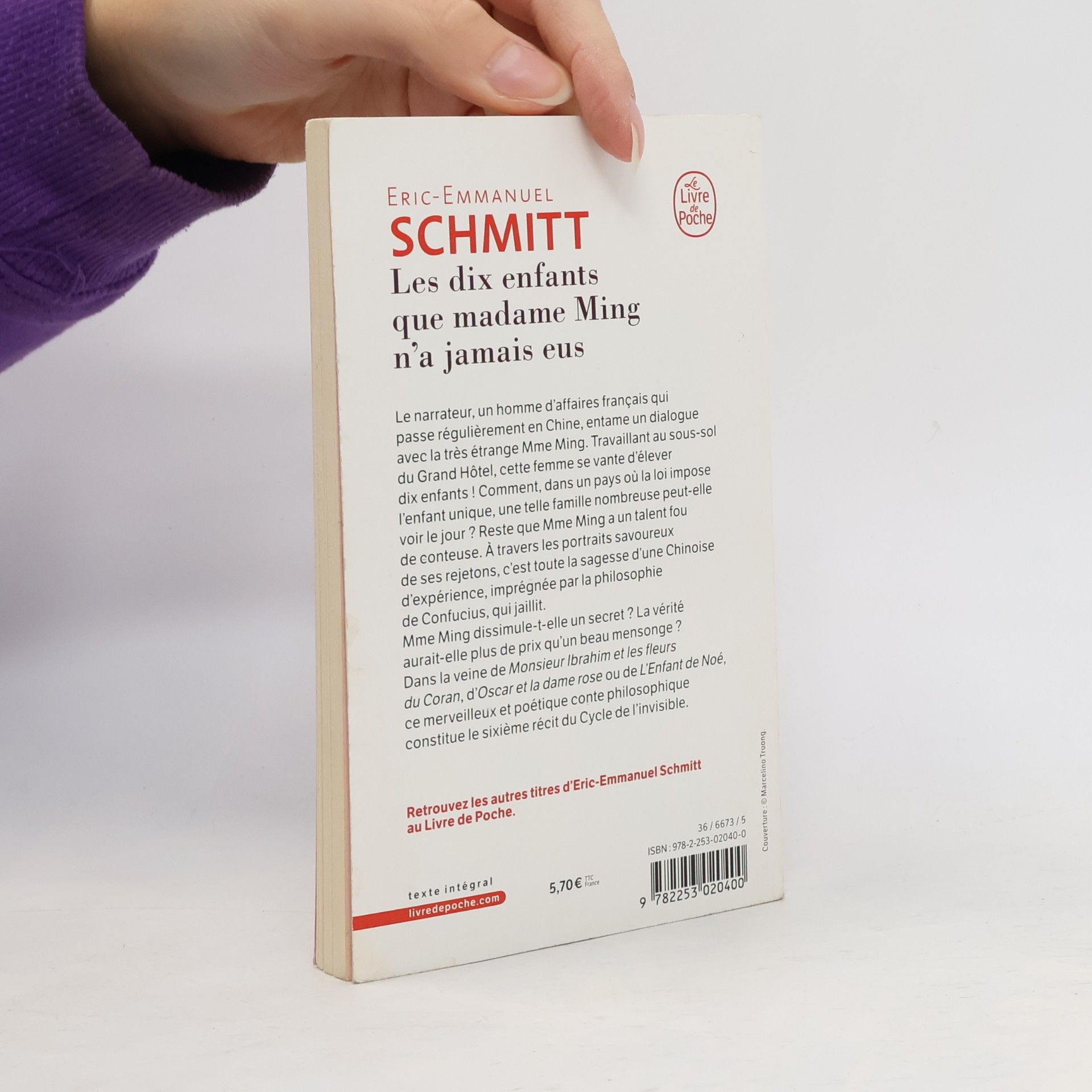 Eric Emmanuel Schmitt Les dix enfants que madame Ming n'a jamais eus. Die zehn Kinder, die Frau Ming nie hatte, französische Ausgabe