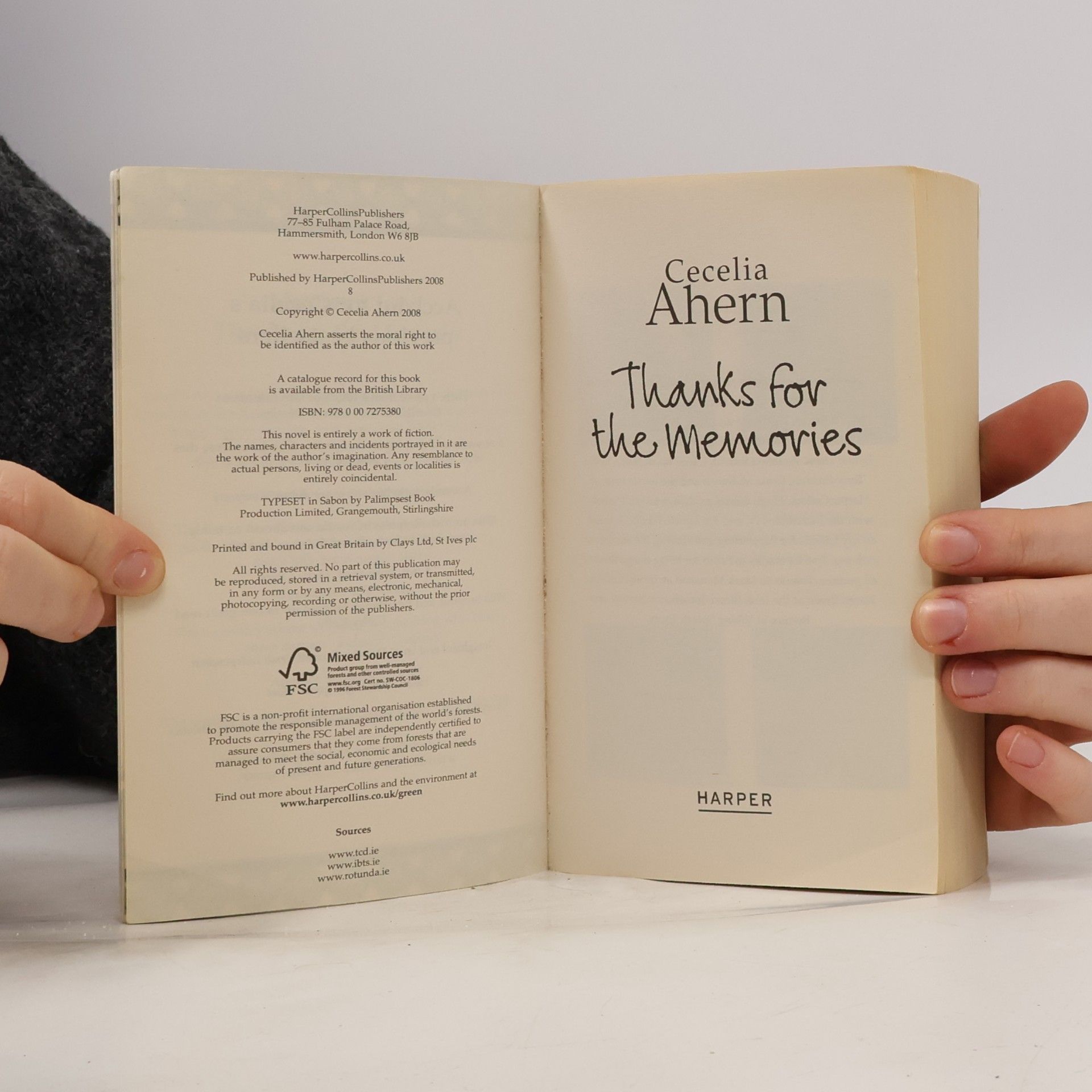 Cecelia Ahern Thanks for the Memories