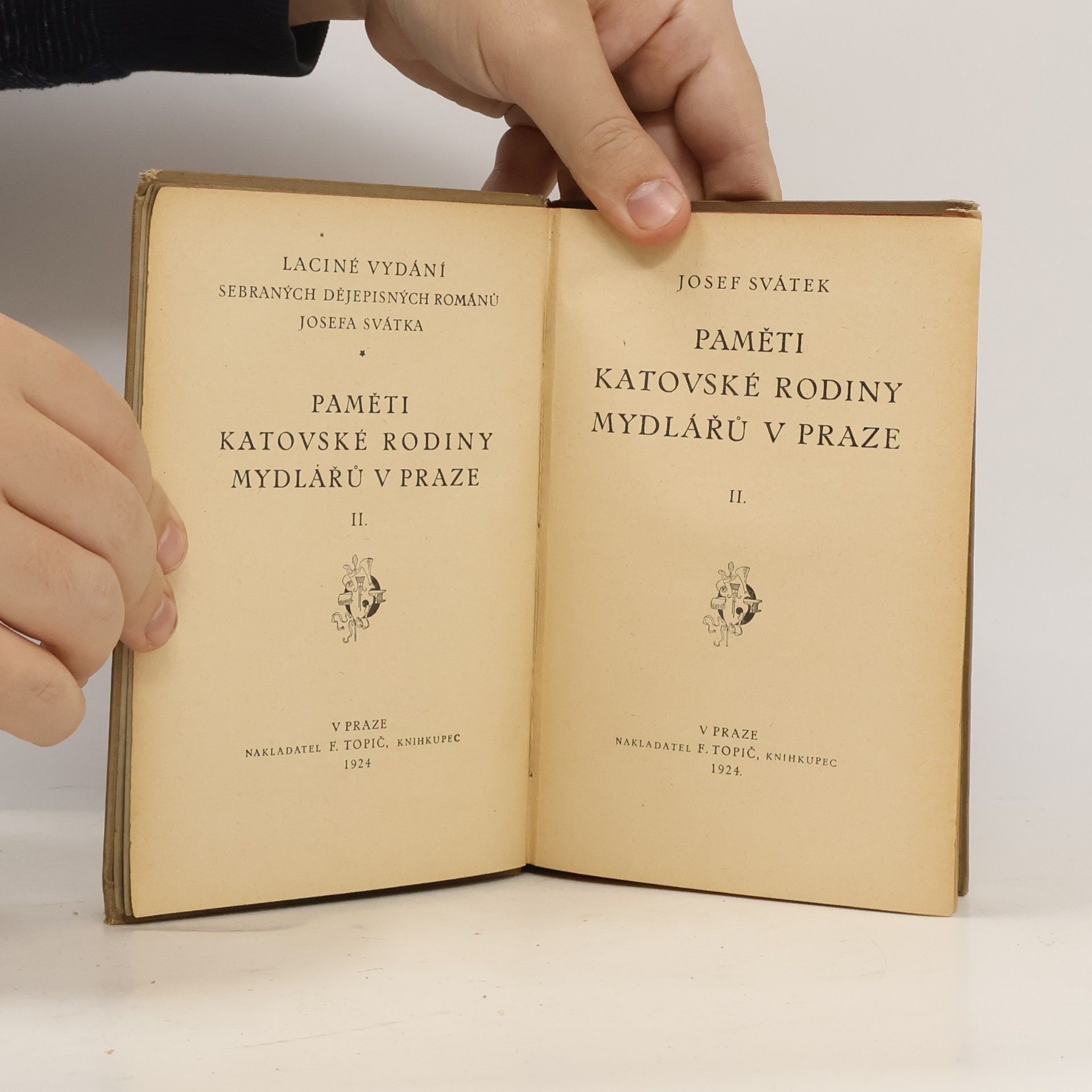 Josef Svátek Paměti katovské rodiny Mydlářů v Praze II.