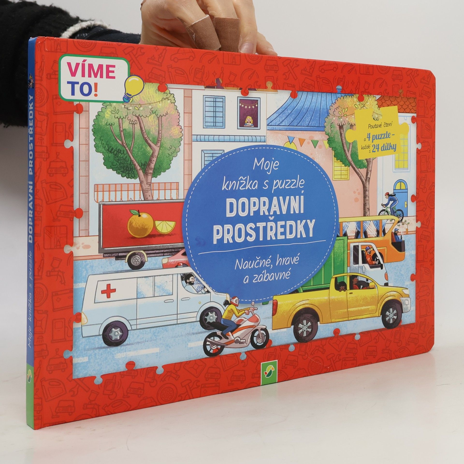 Mojde knížka s puzzle. Dopravní prostředky
