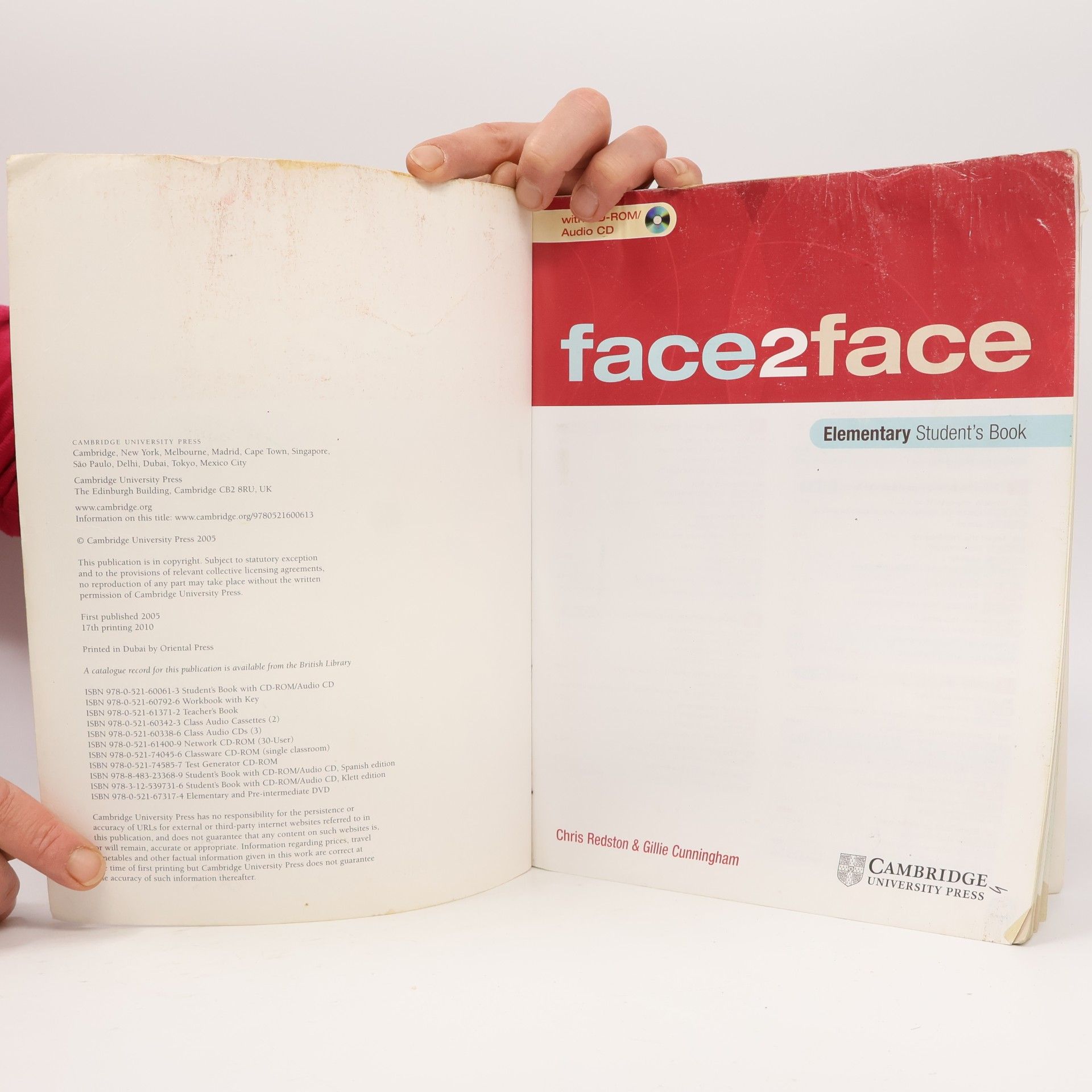 Gillie Cunningham Face2face. Elementary A1 & A2 Student's Book