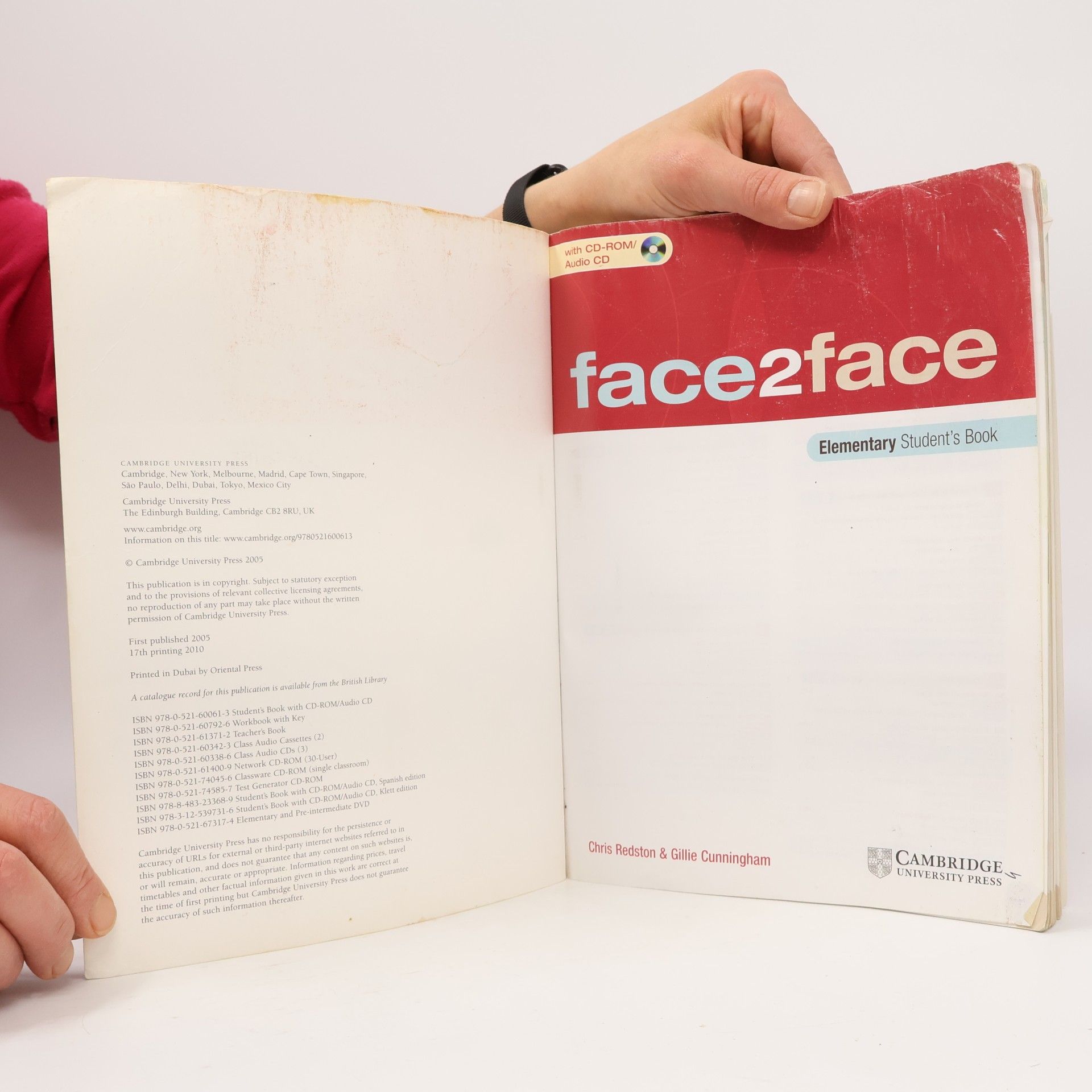 Gillie Cunningham Face2face. Elementary A1 & A2 Student's Book