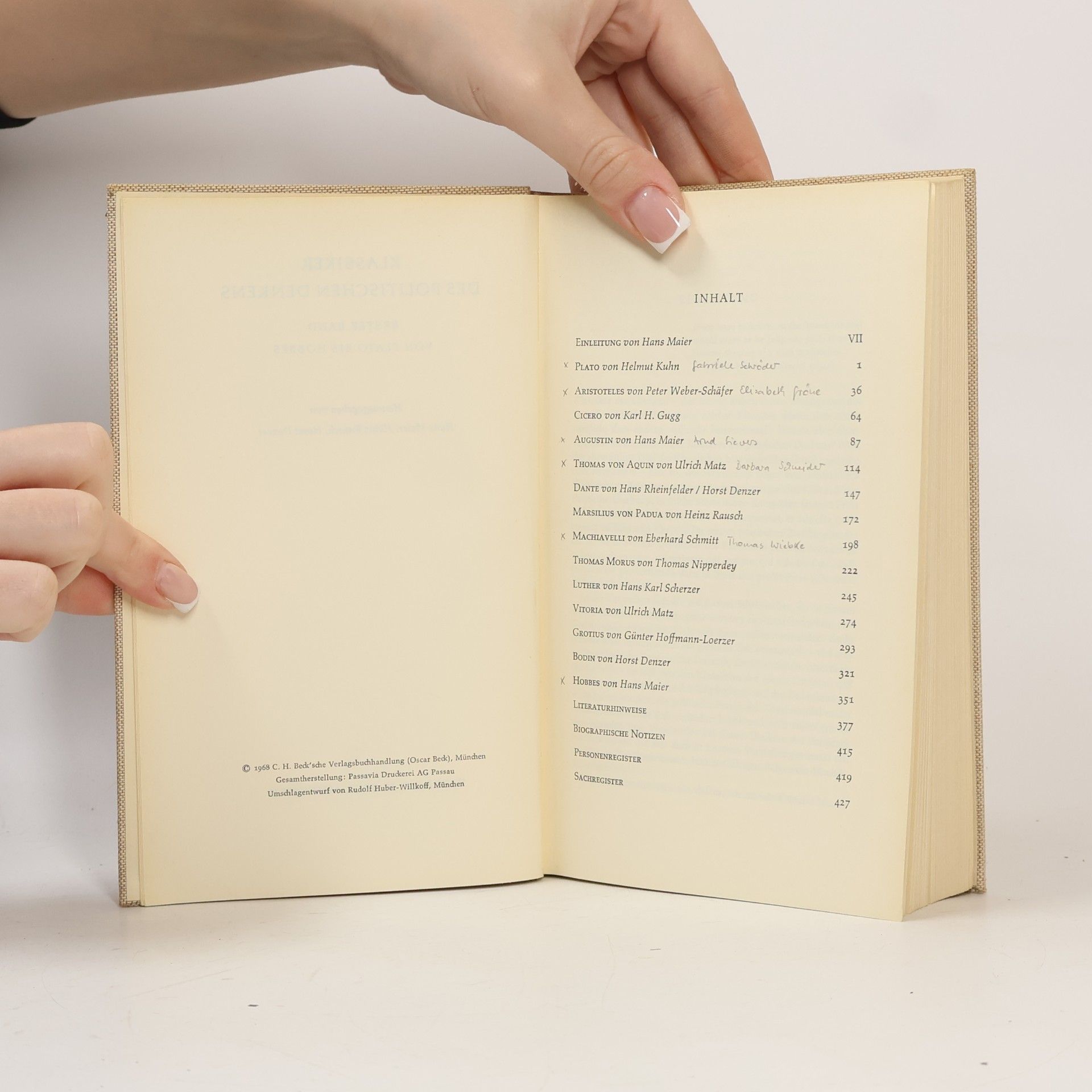 Autorenkollektiv Klassiker des politischen Denkens