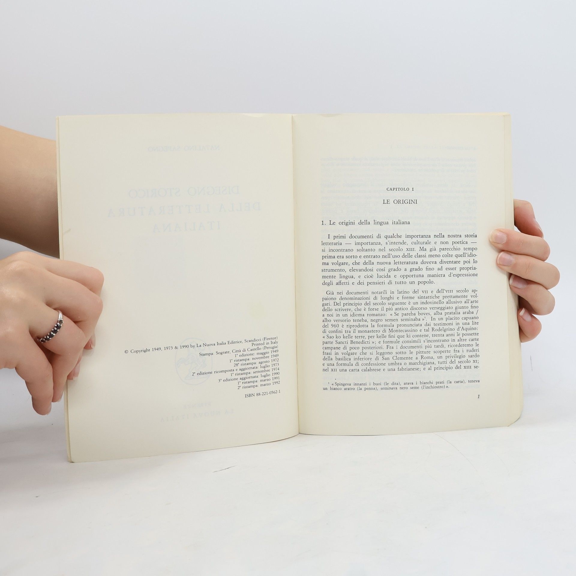 Natalino Sapegno Disegno storico della letteratura italiana. Per le Scuole superiori
