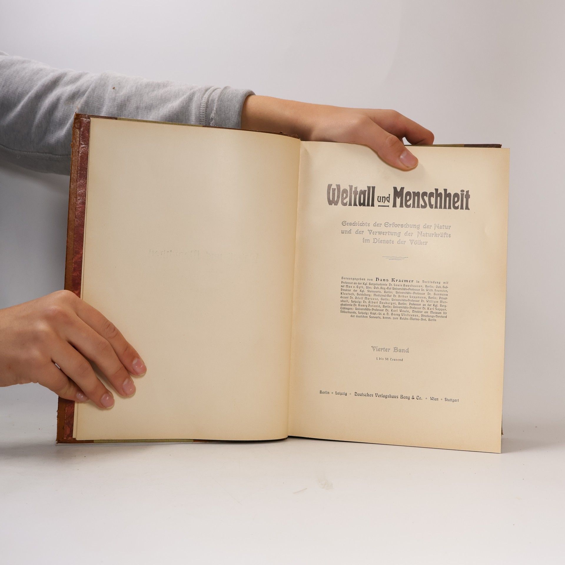 Hans Kraemer Weltall und Menschheit IV.