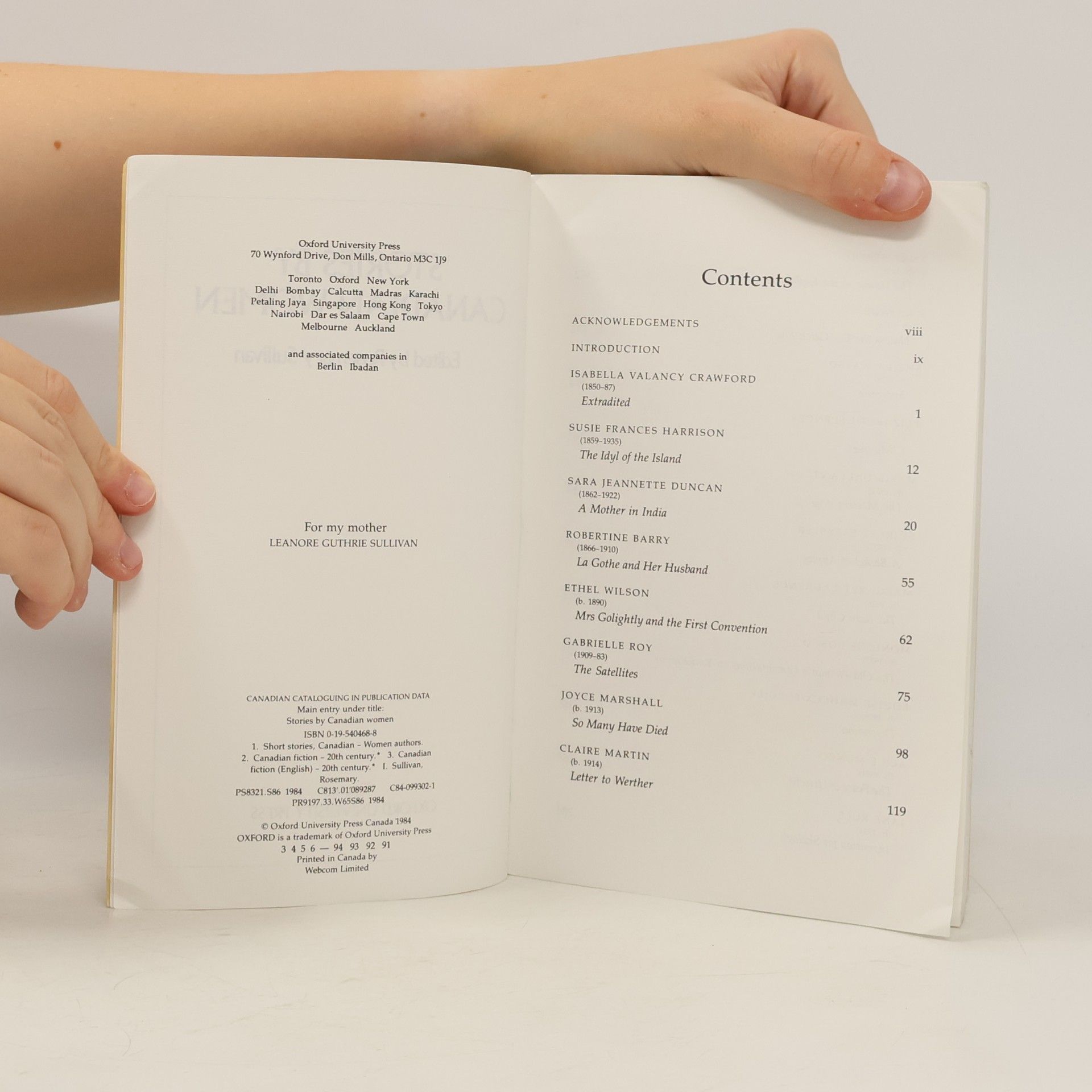 Rosemary Sullivan Stories by Canadian Women