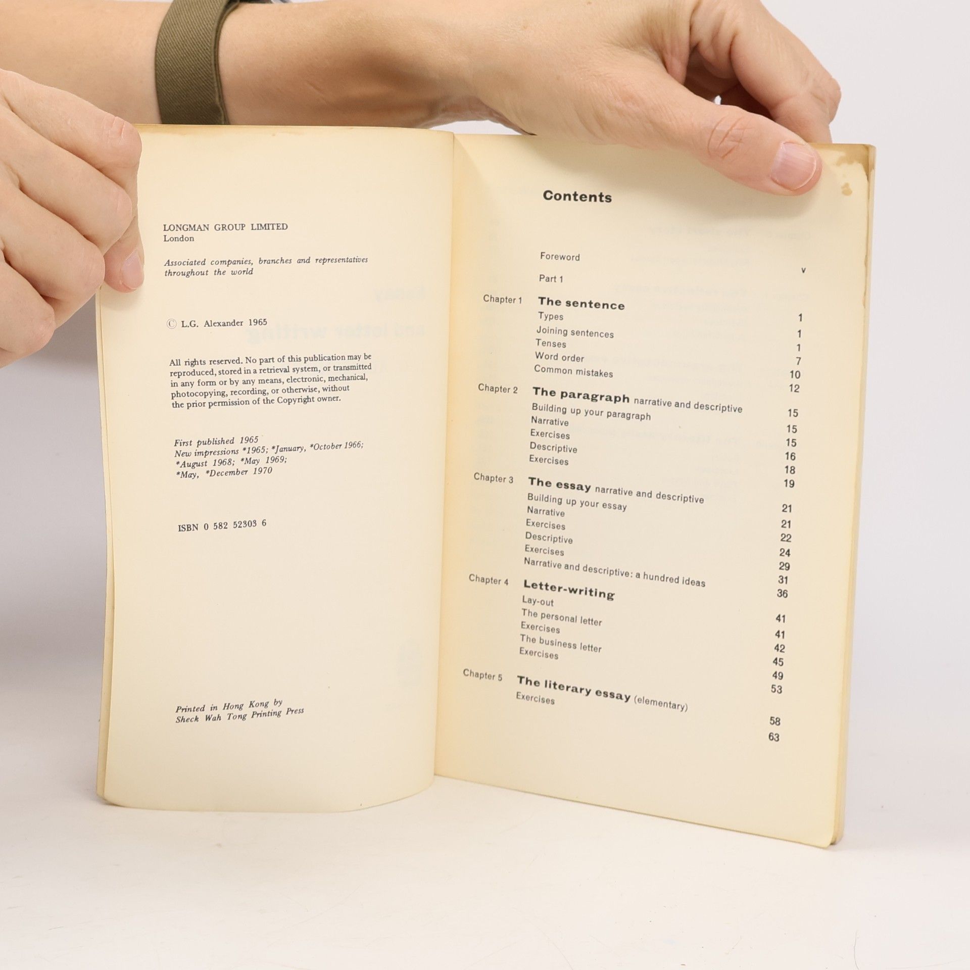 Louis George Alexander Essay and Letter Writing