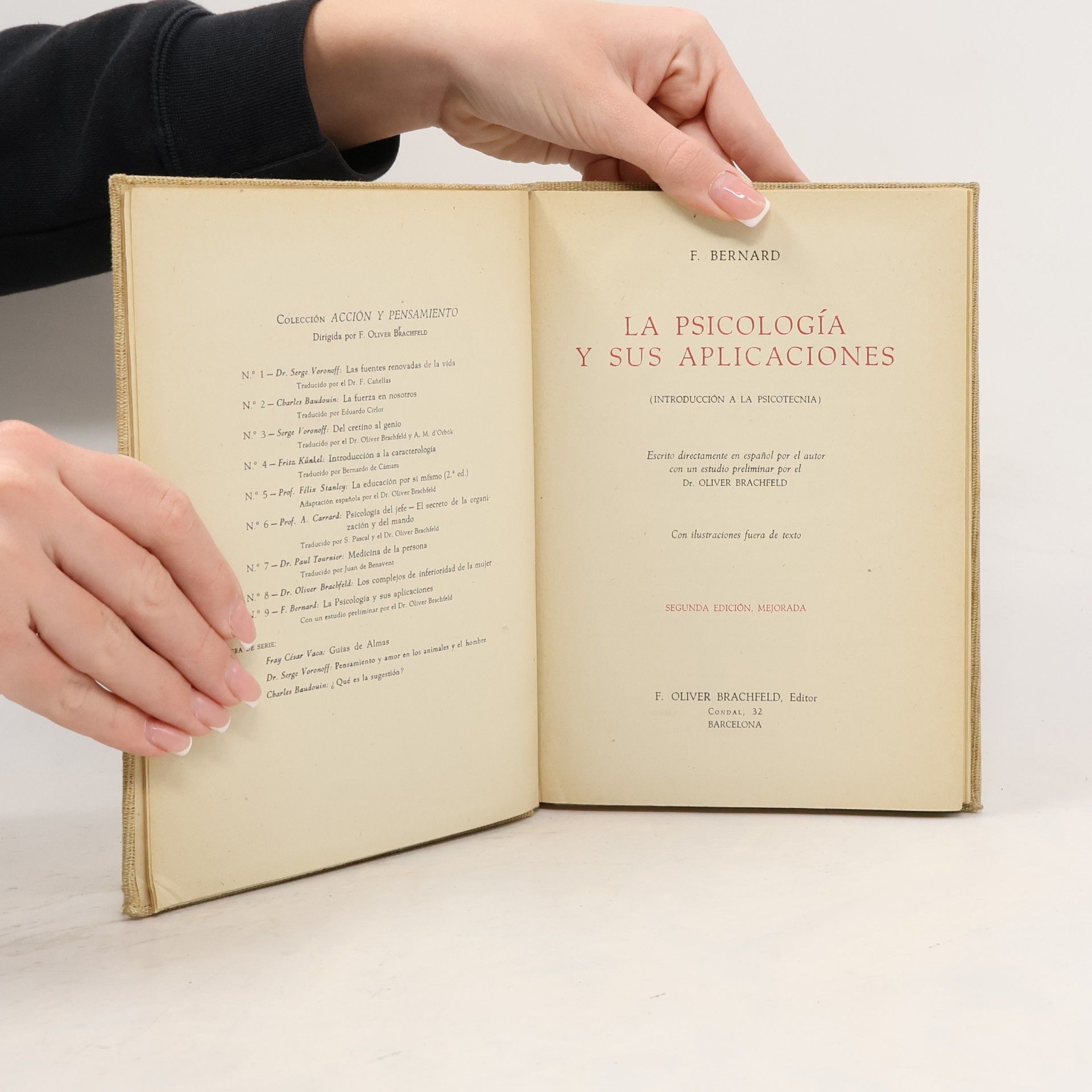 F. Bernard La Psicología y sus Aplicaciones