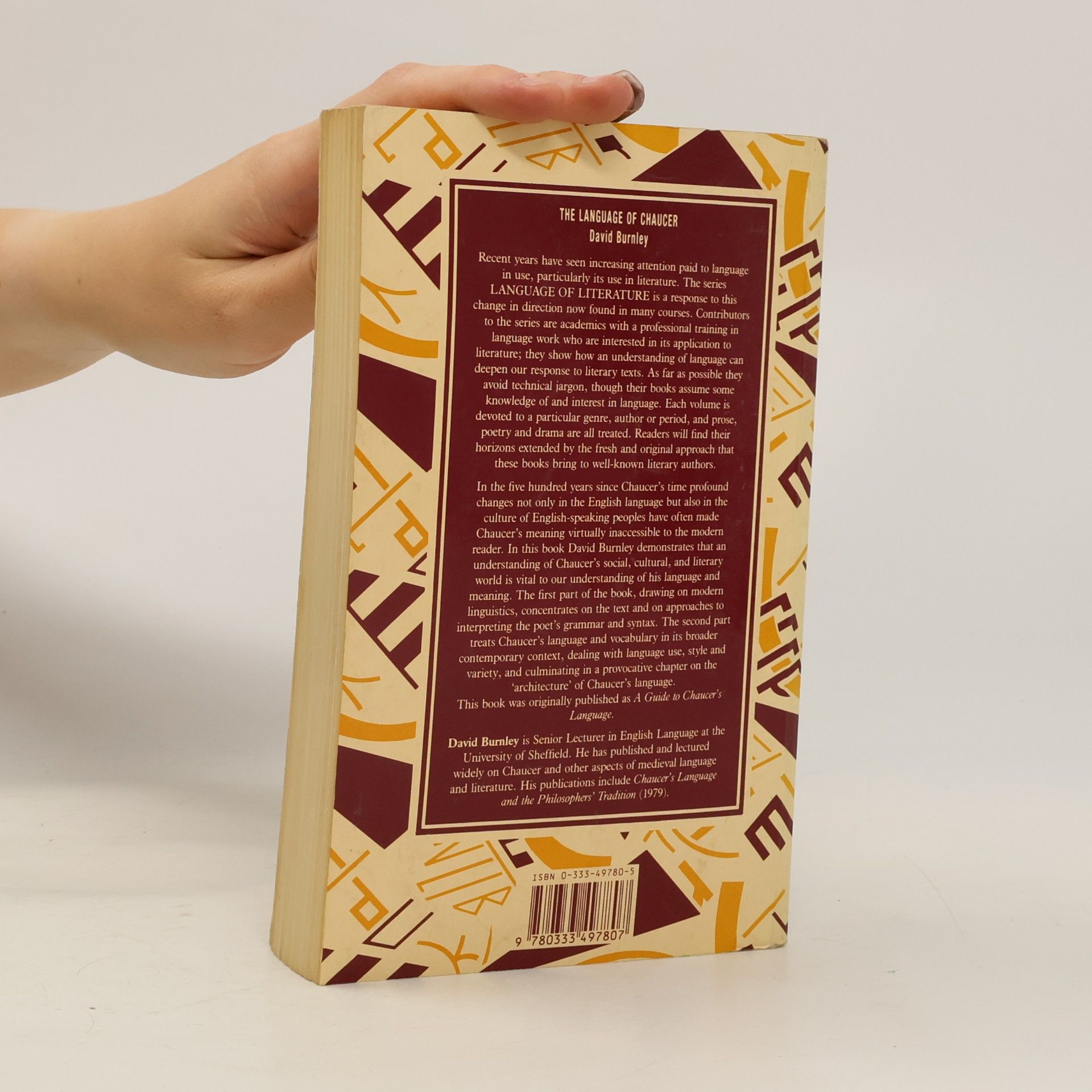 David Burnley The Language of Literature: The Language of Chaucer