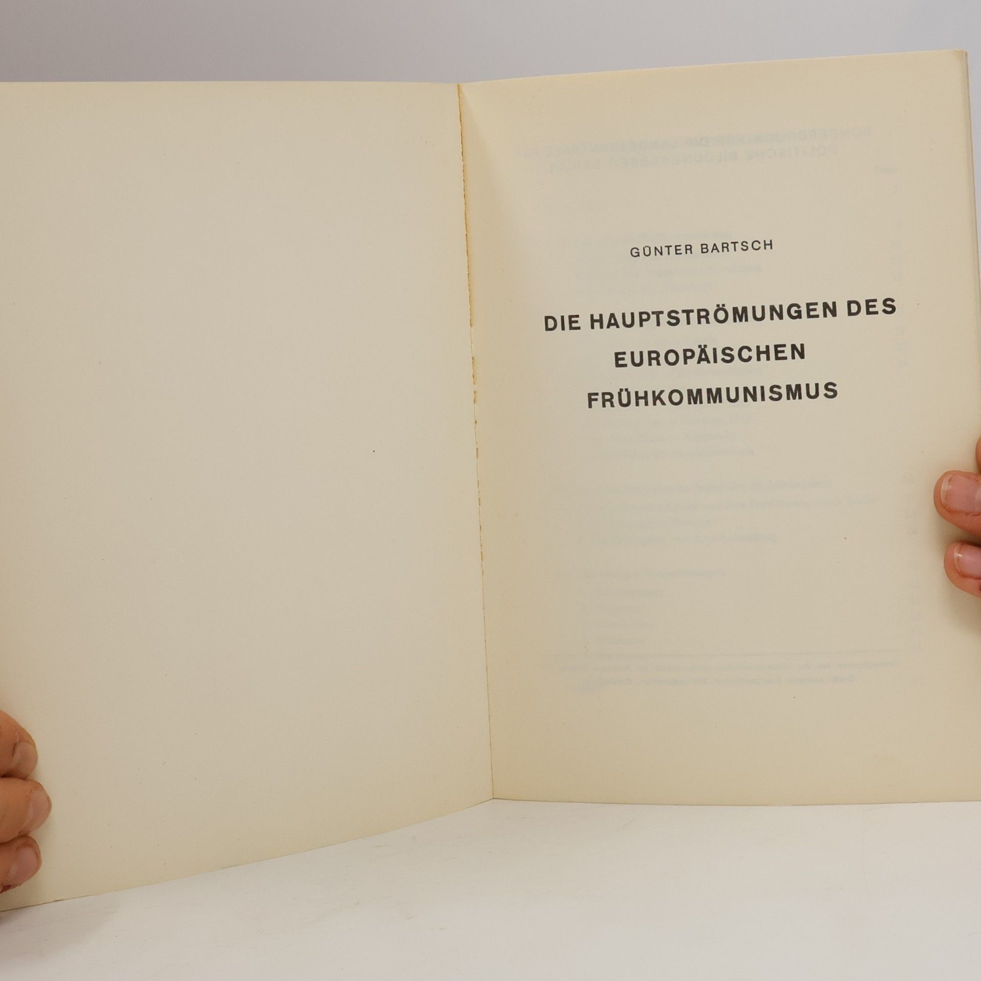 Günter Bartsch Die Hauptströmungen des europäischen Kommunismus