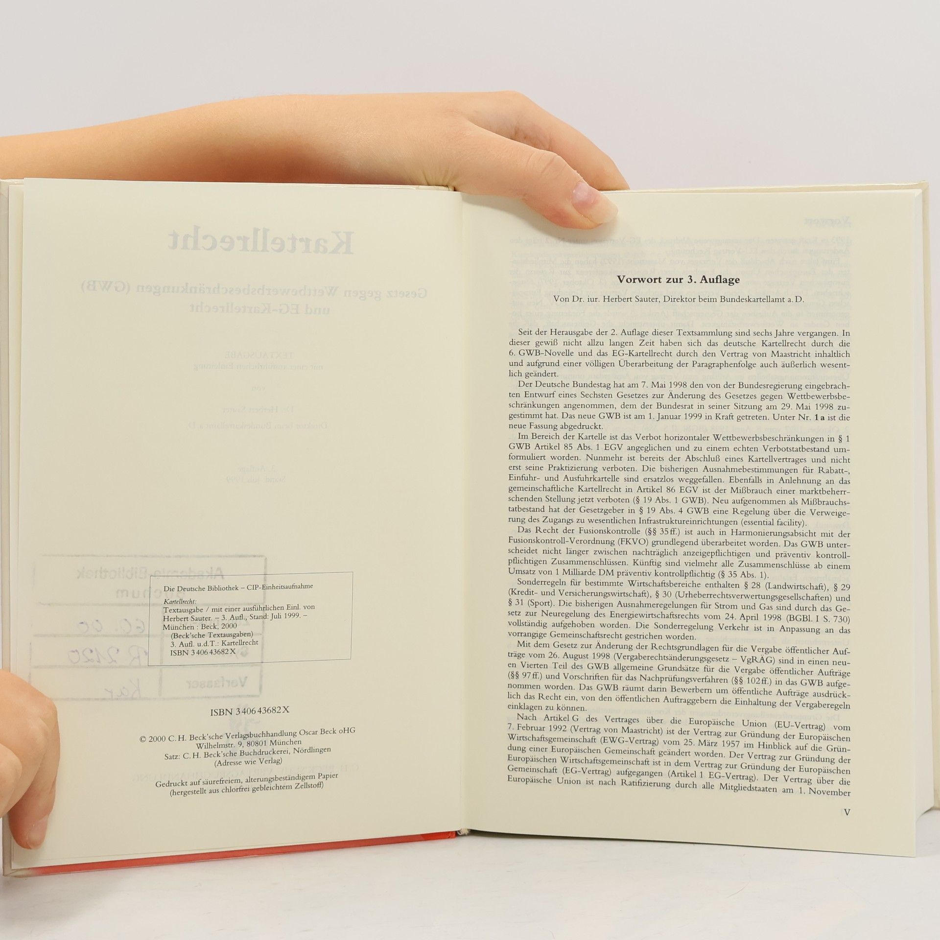 Herbert Sauter Beck'sche Textausgaben - 3: Kartellrecht