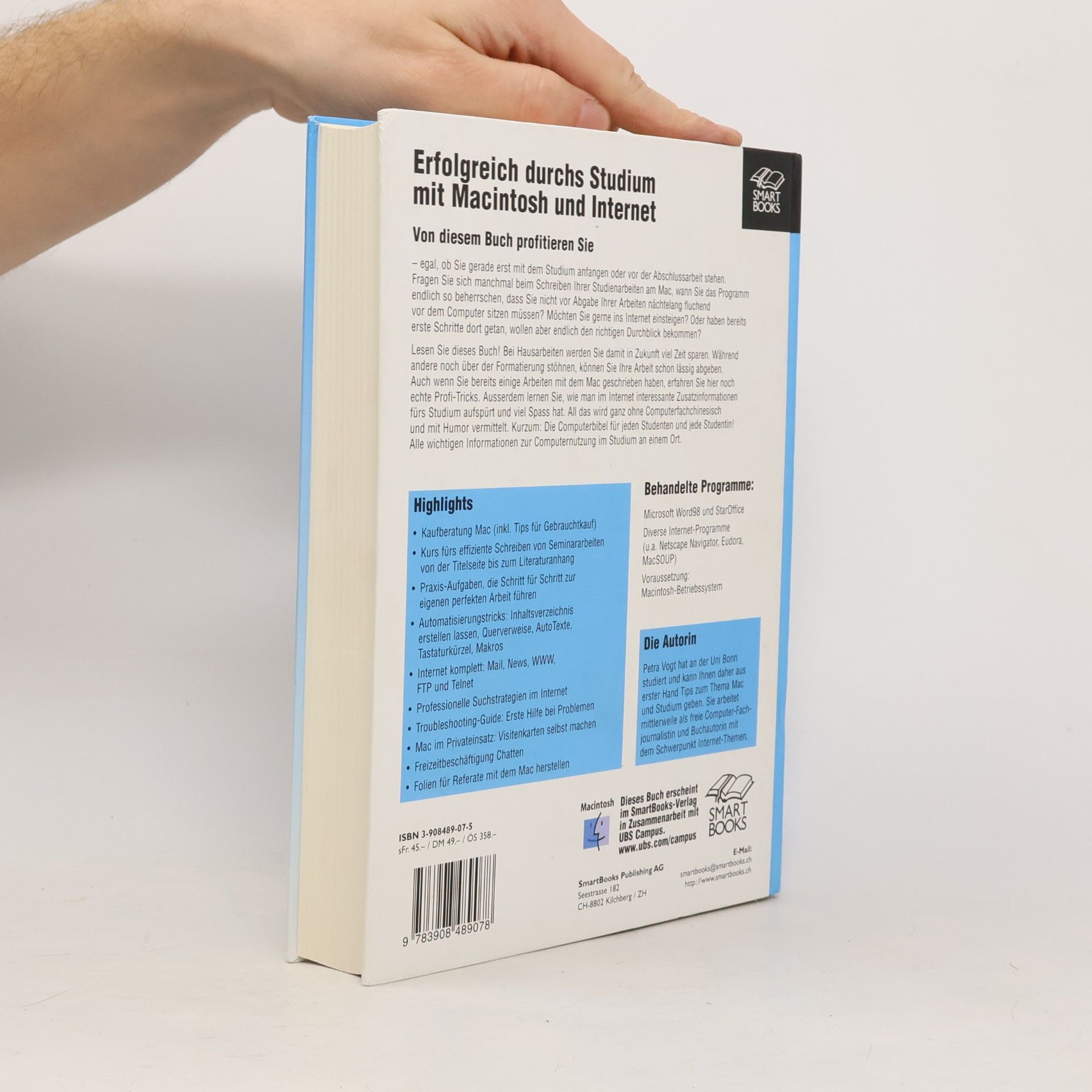 Petra Vogt Smart Books: Erfolgreich durchs Studium mit Macintosh und Internet