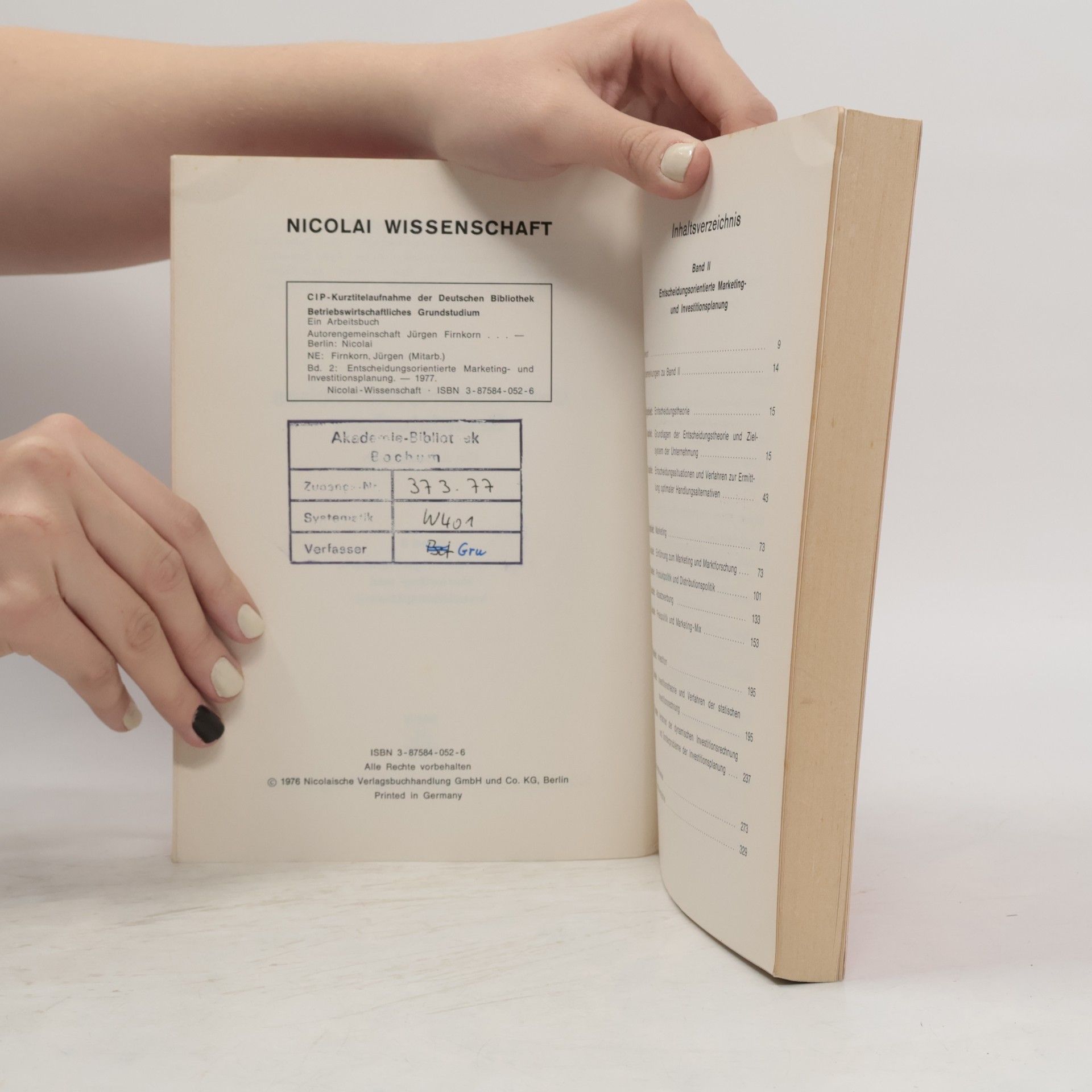 Autorengemeinschaft Betriebswirtschaftliches Grundstudium