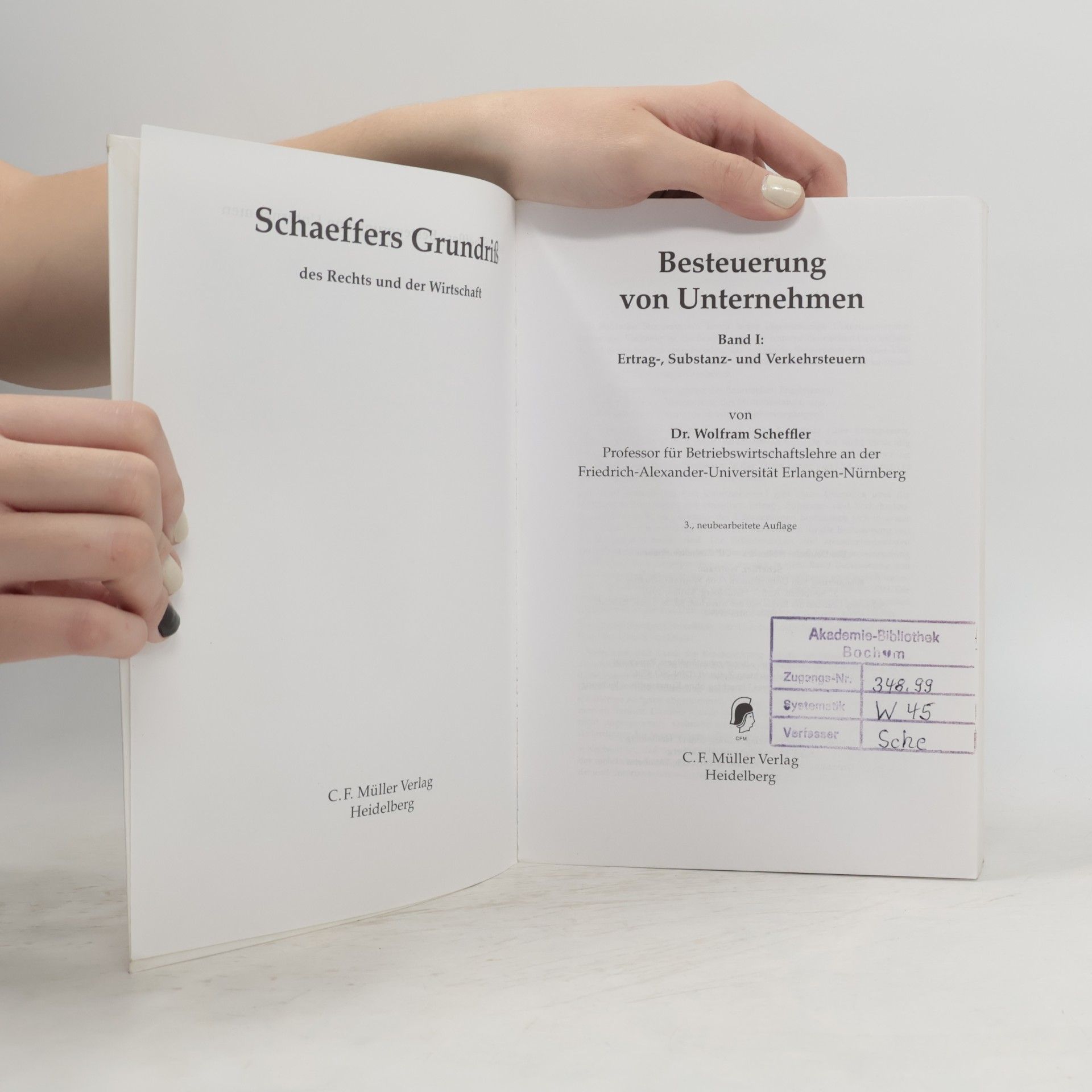 Wolfram Scheffler Besteuerung von Unternehmen