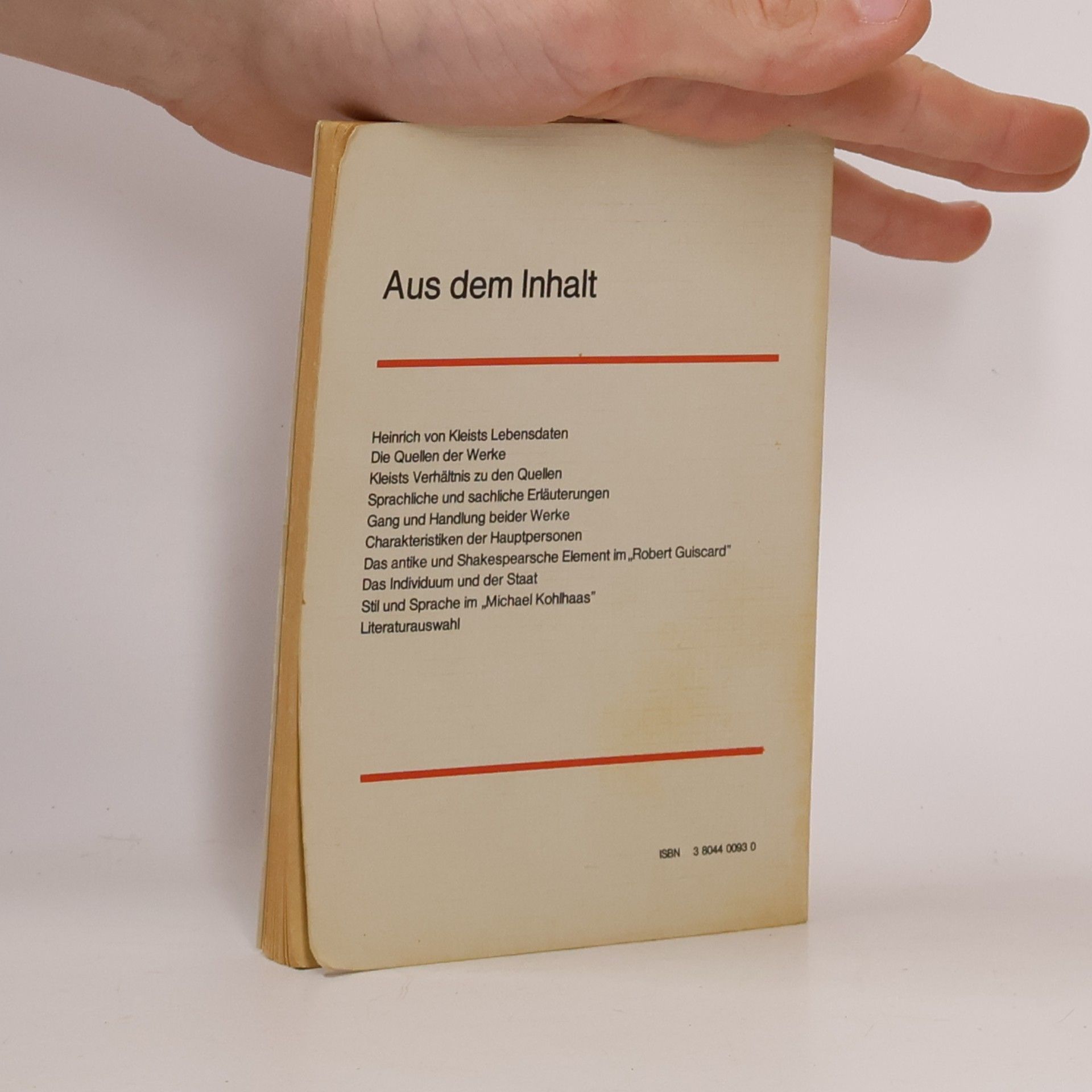 Karl Brinkmann Erläuterungen zu Kleists Robert Guiscard und Michael Kohlhaas