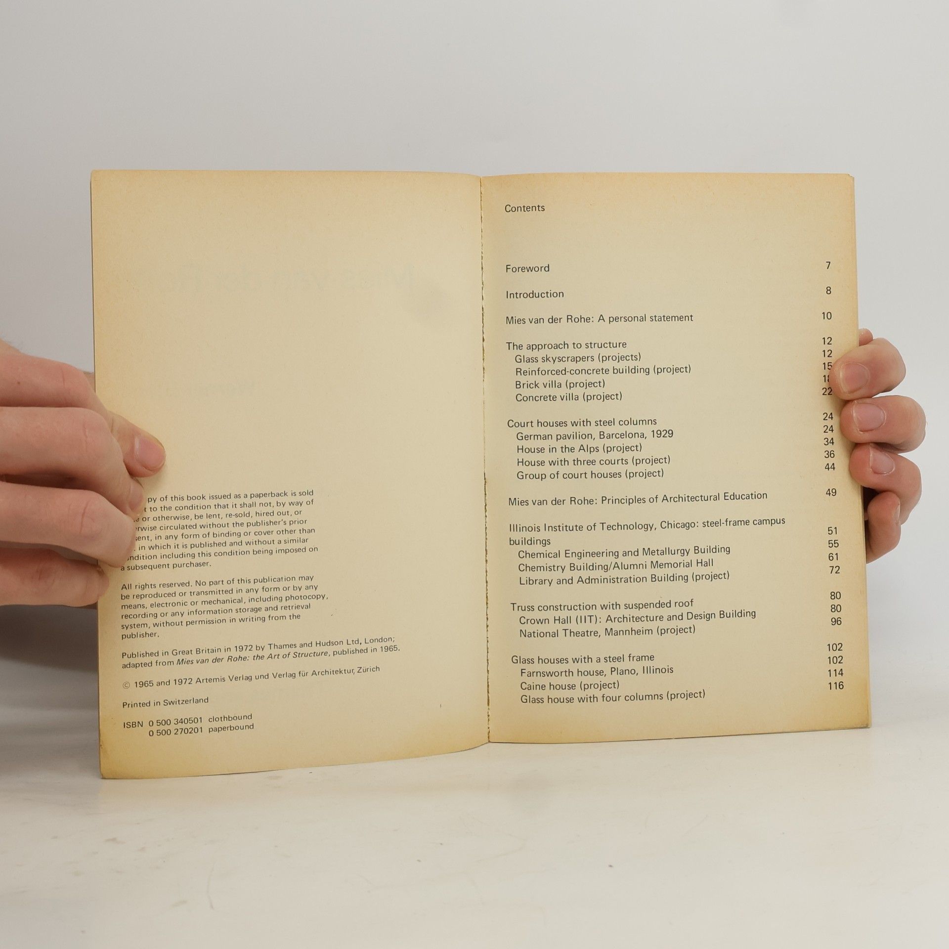 Werner Blaser Mies van der Rohe: Studio Paperback, Dtsch/franz. 1. Aufl.